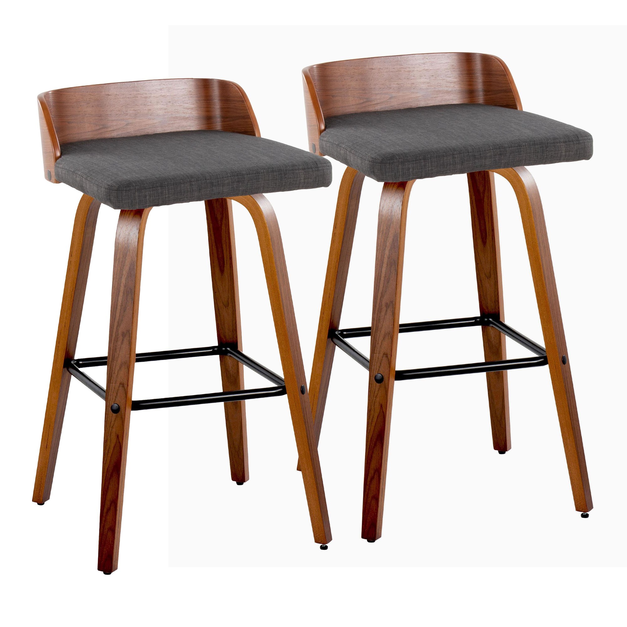Maya-30-Inch-Mid-Century-Modern-Swivel-Barstool-Walnut-and-Charcoal-Set-of-2-4