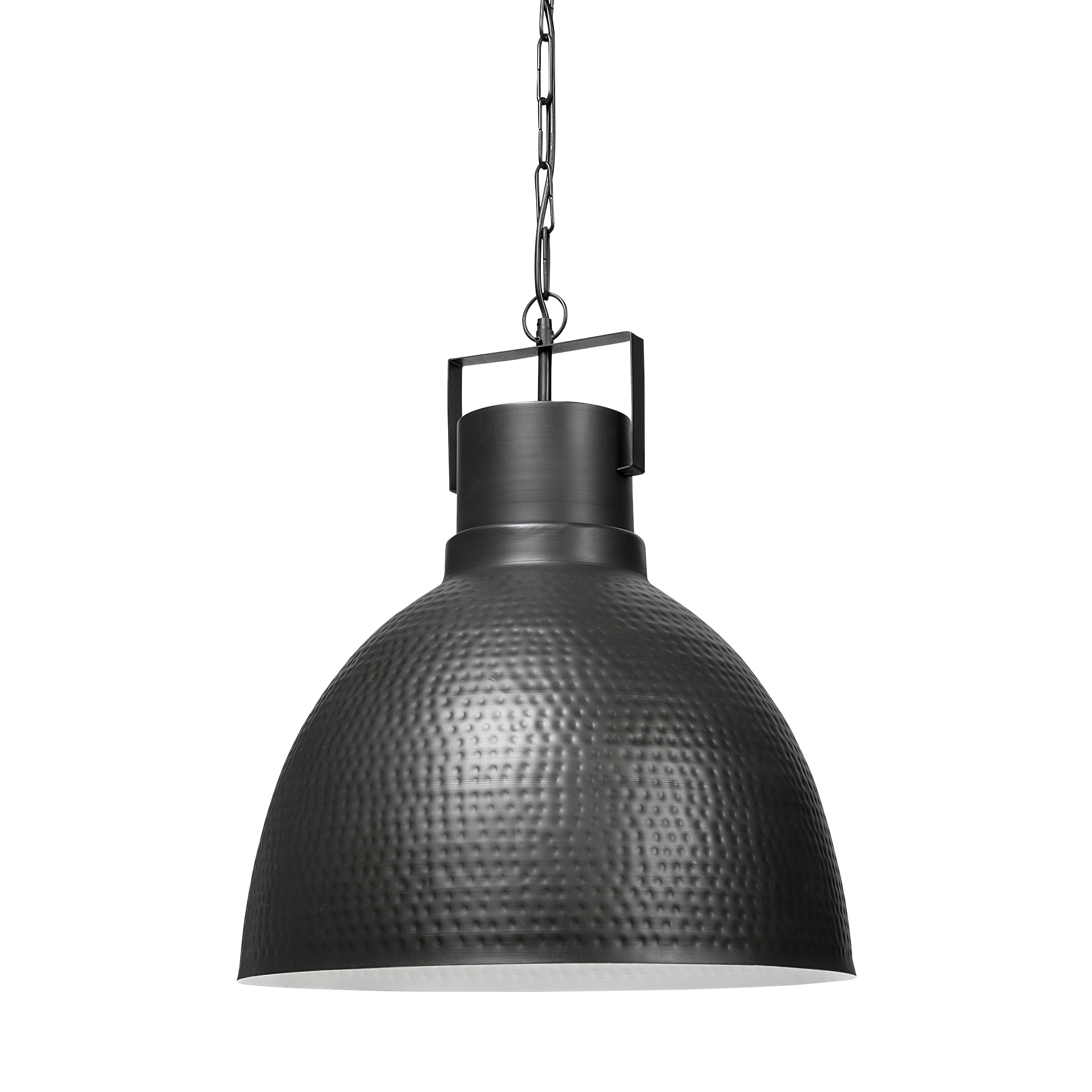 Minerva-19×22-Metallic-Gray-Hammered-Detail-Pendant-Light