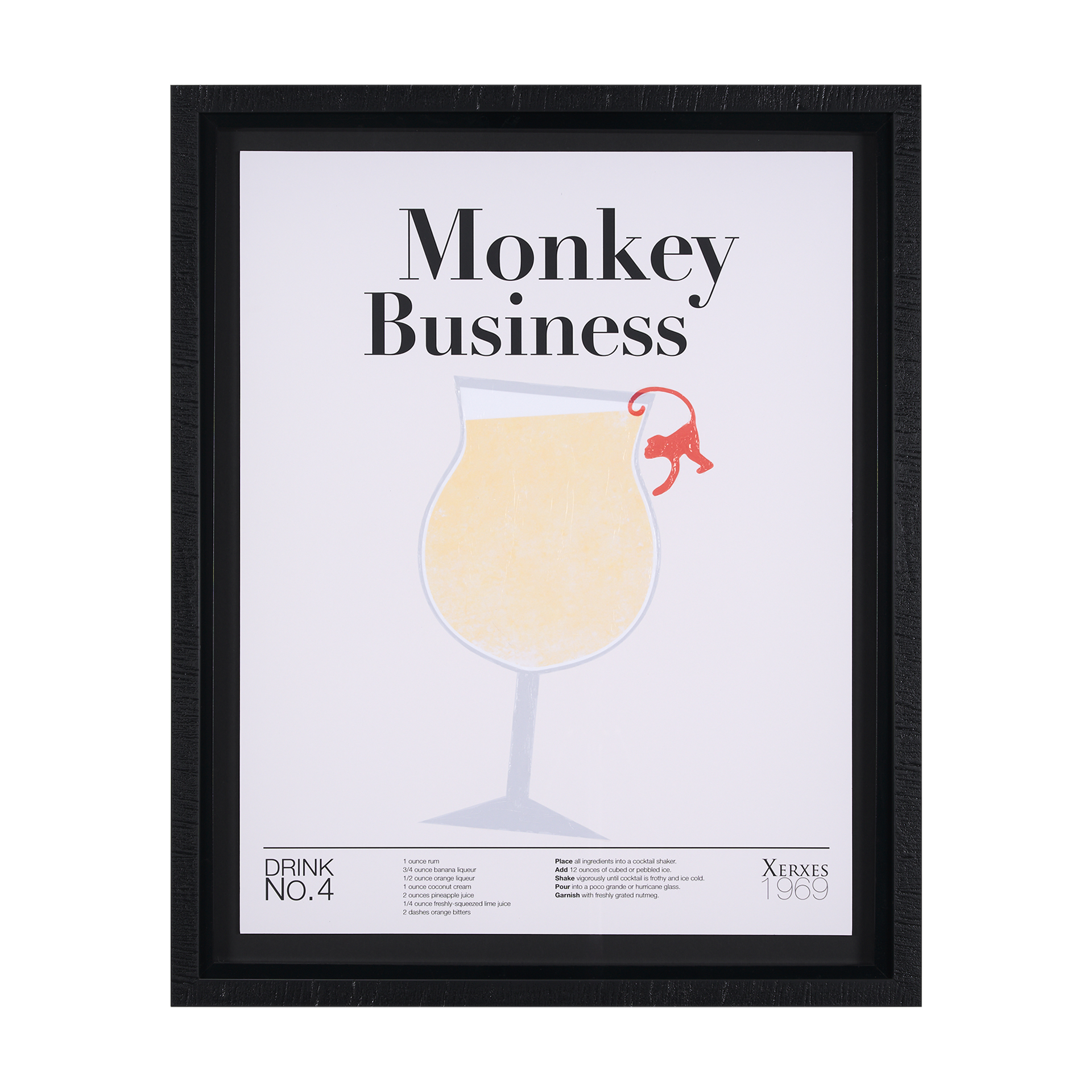 Monkey-Business-by-Mercana-Studio-a-Hand-Embelished-Textured-Framed-Art-Print-Matted-under-Glass