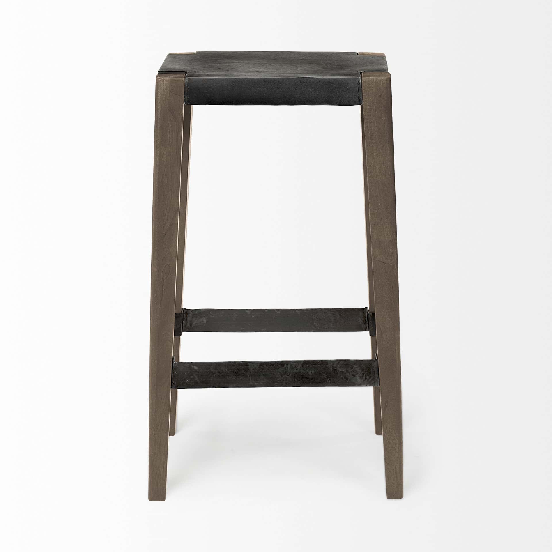 Nell-30-Seat-Height-Black-Metal-Seat-Foot-Rest-With-Brown-Wood-Legs-Stool-5