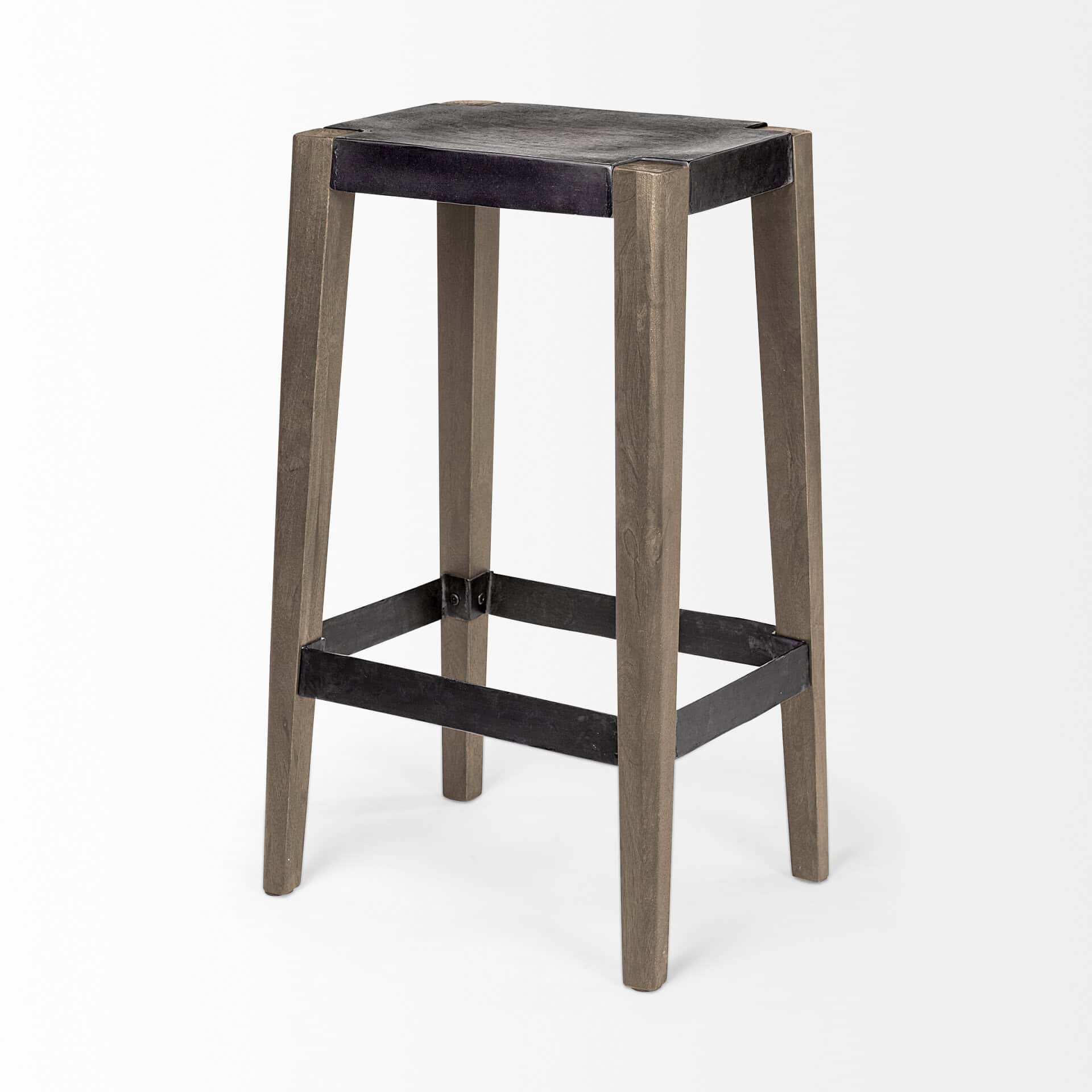Nell-30-Seat-Height-Black-Metal-Seat-Foot-Rest-With-Brown-Wood-Legs-Stool-6