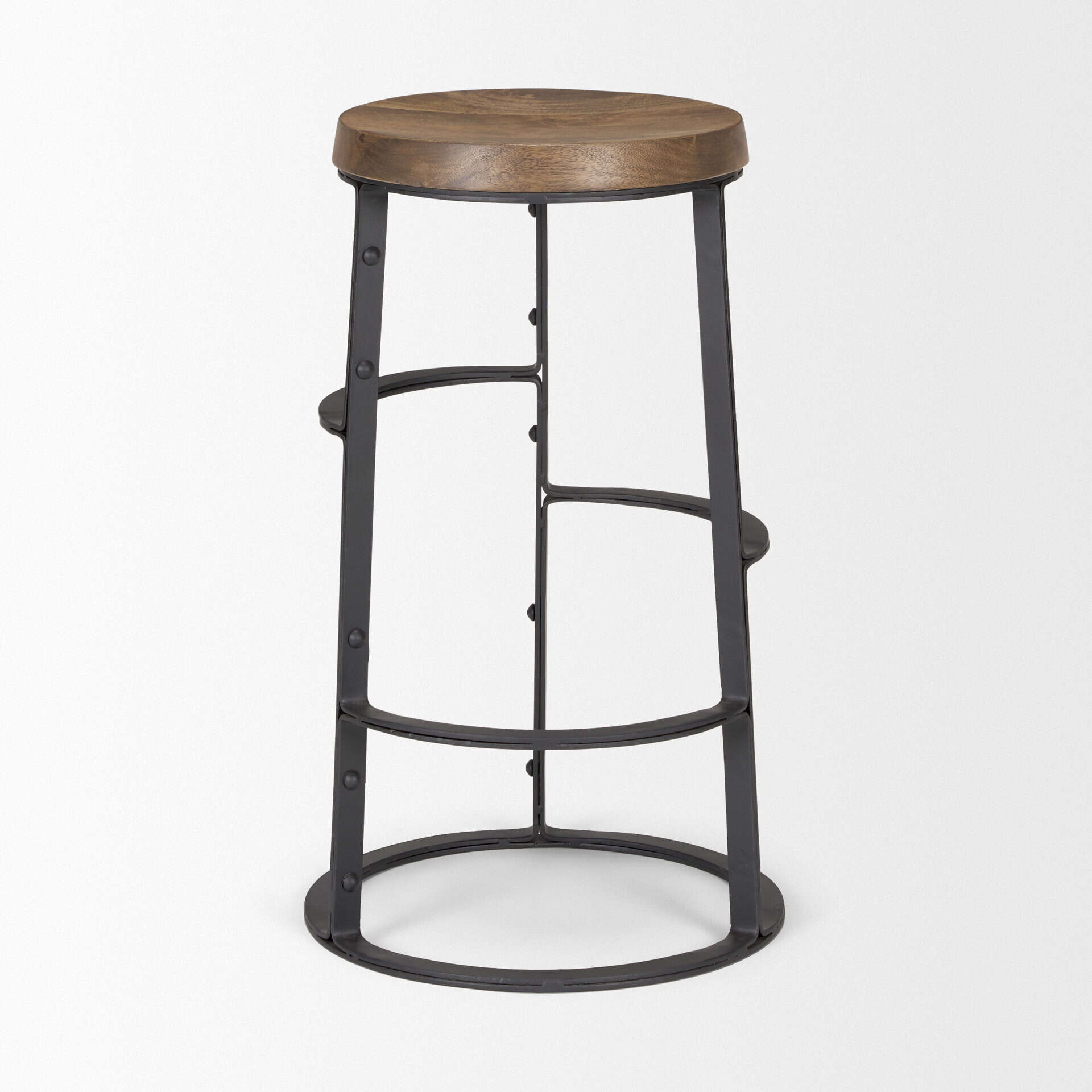 Neo-26.3-Seat-Height-Brown-Wood-Seat-Black-Metal-Frame-Stool-3