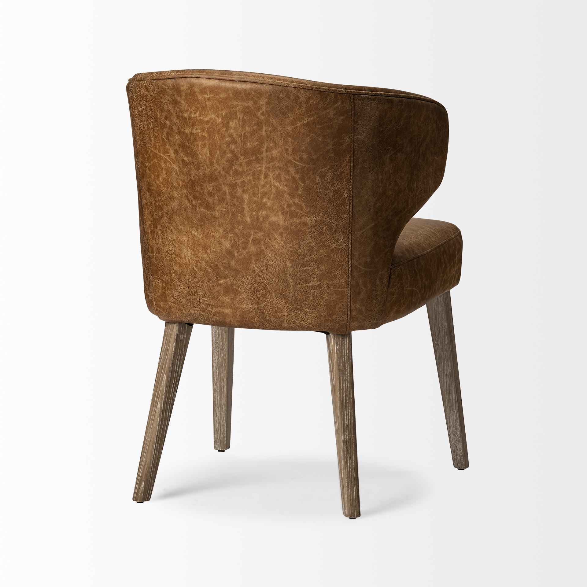 Niles-22.5L-x-24.0W-x-32.0H-Brown-Faux-Leather-Seat-WBrown-Wooden-Legs-Wingback-Dining-Chair-5