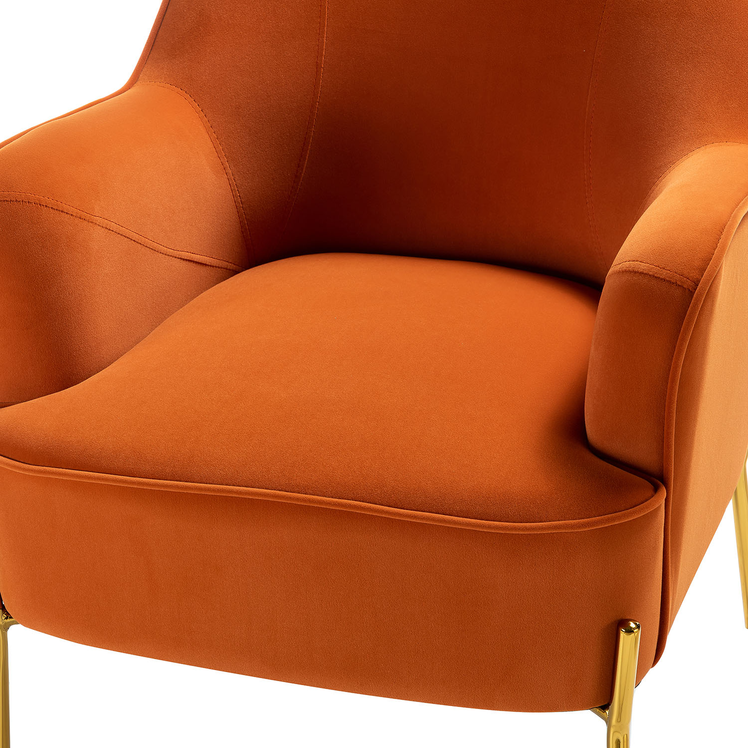 Nora-Orange-Velvet-Mid-Century-Modern-Accent-Chair-with-Gold-Legs-3