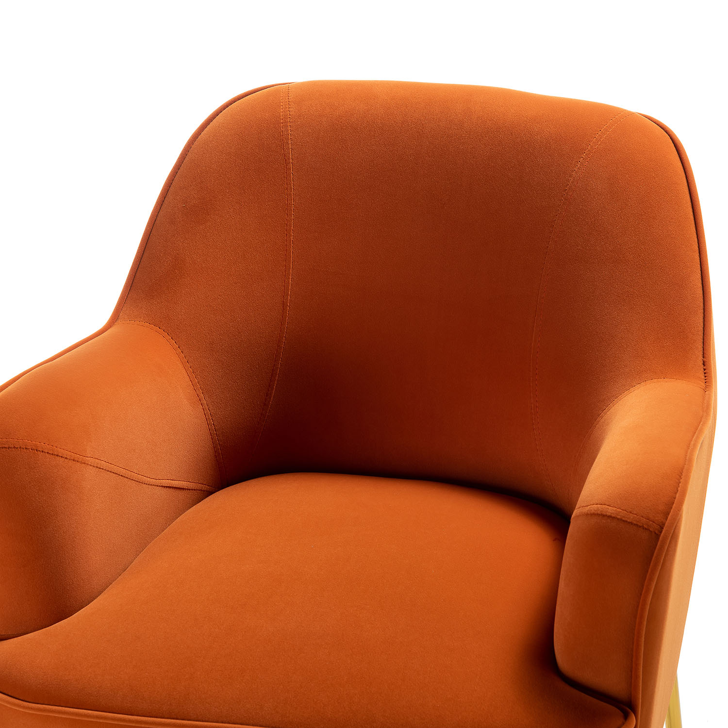 Nora-Orange-Velvet-Mid-Century-Modern-Accent-Chair-with-Gold-Legs-4