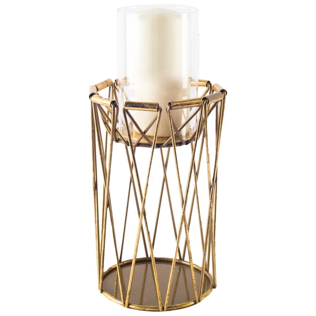 Othello-I-Tall-Antiqued-Brass-Metal-Table-Candle-Holder