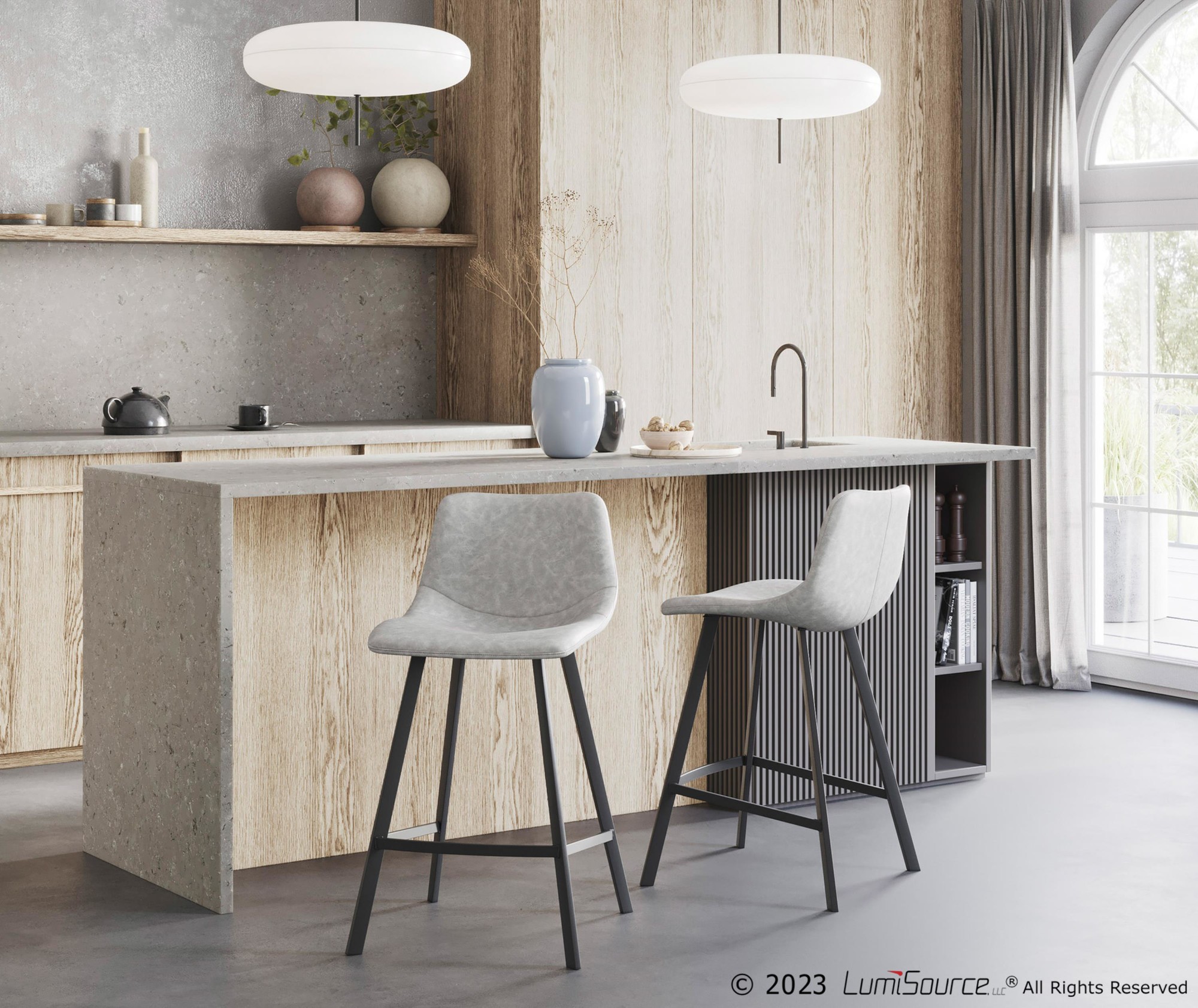 Outlaw-Industrial-Grey-Faux-Leather-Black-Metal-Counter-Stools-Set-of-2-3