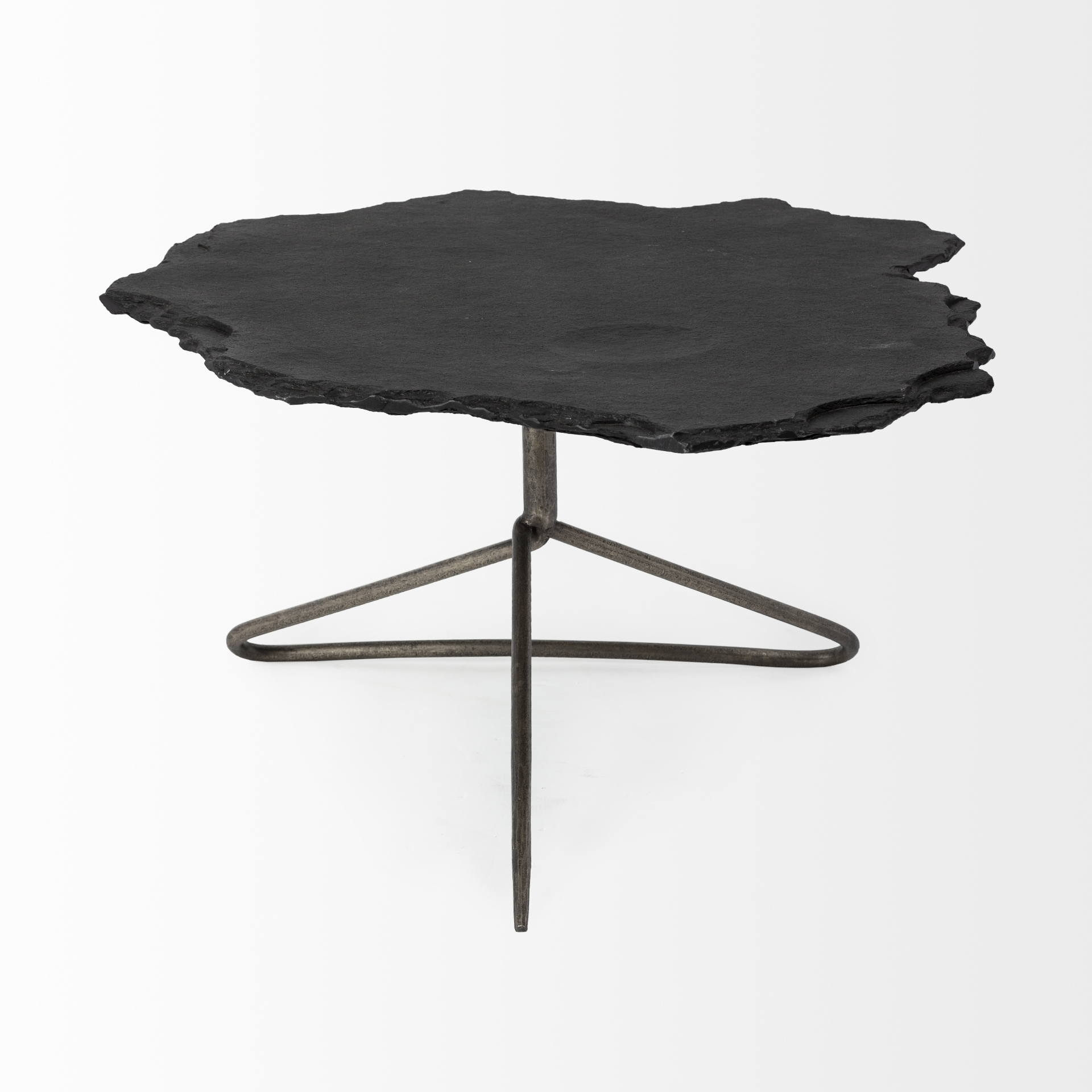 Pinera-37×33-Black-Slate-With-Iron-Base-Coffee-Table-2