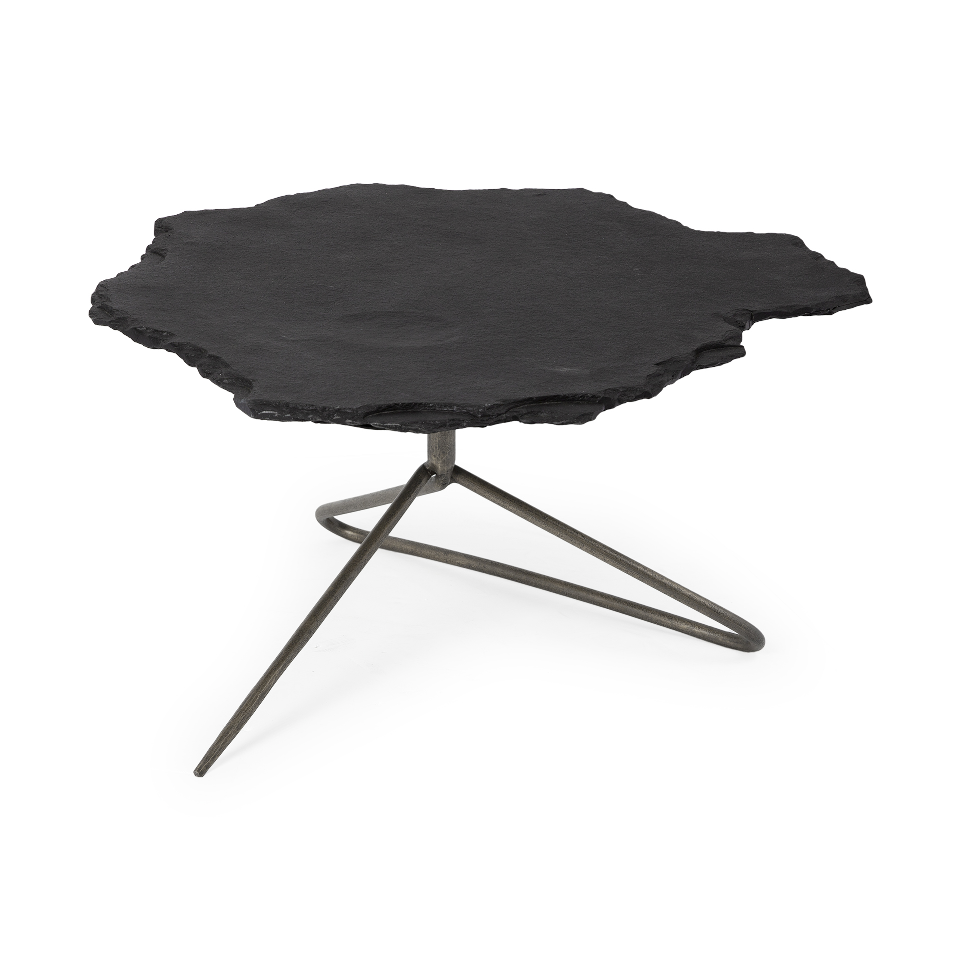 Pinera-37×33-Black-Slate-With-Iron-Base-Coffee-Table