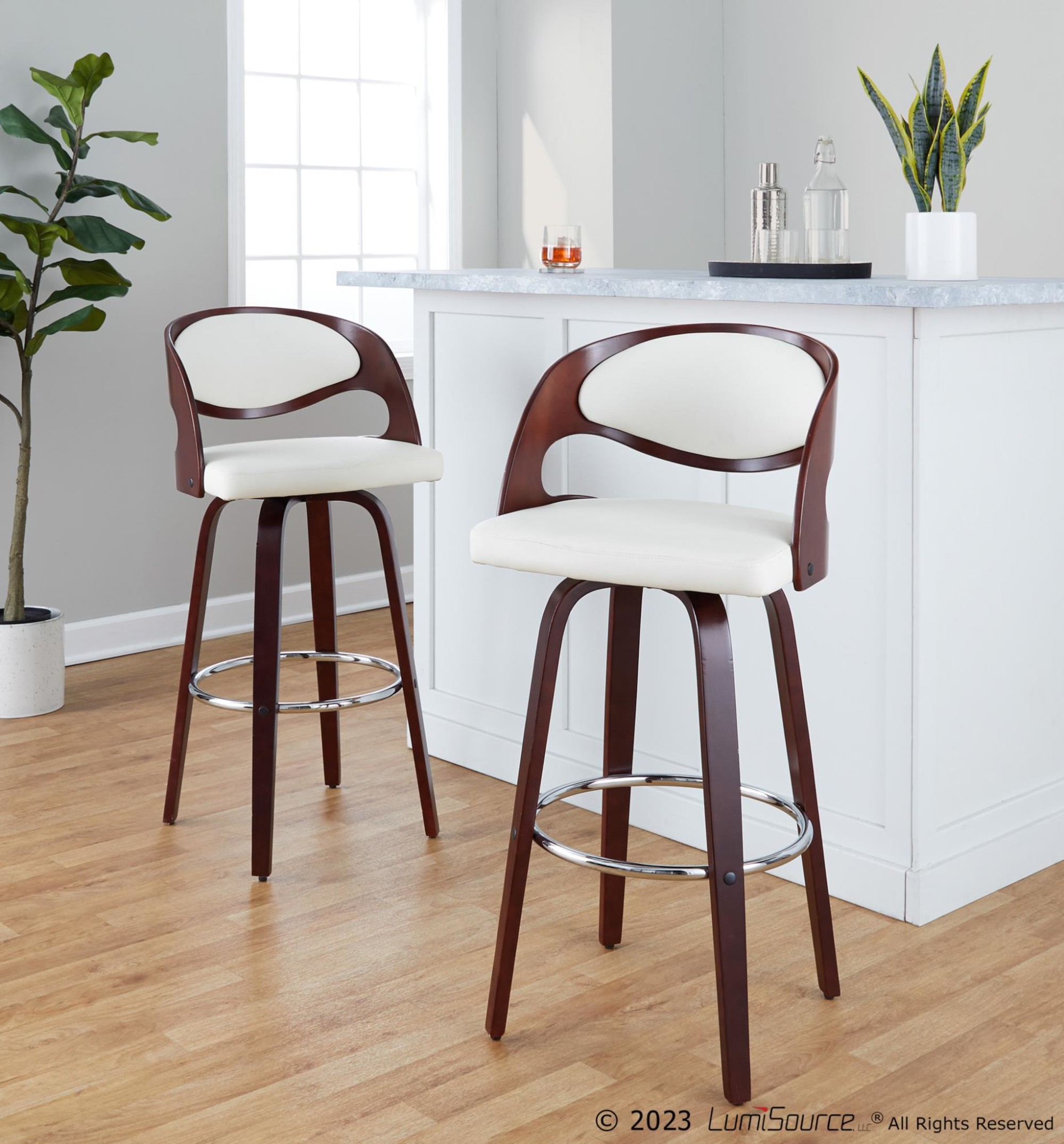 Pino-30-Inch-Mid-Century-Modern-Mahogany-Barstool-White-Faux-Leather-Set-of-2-1