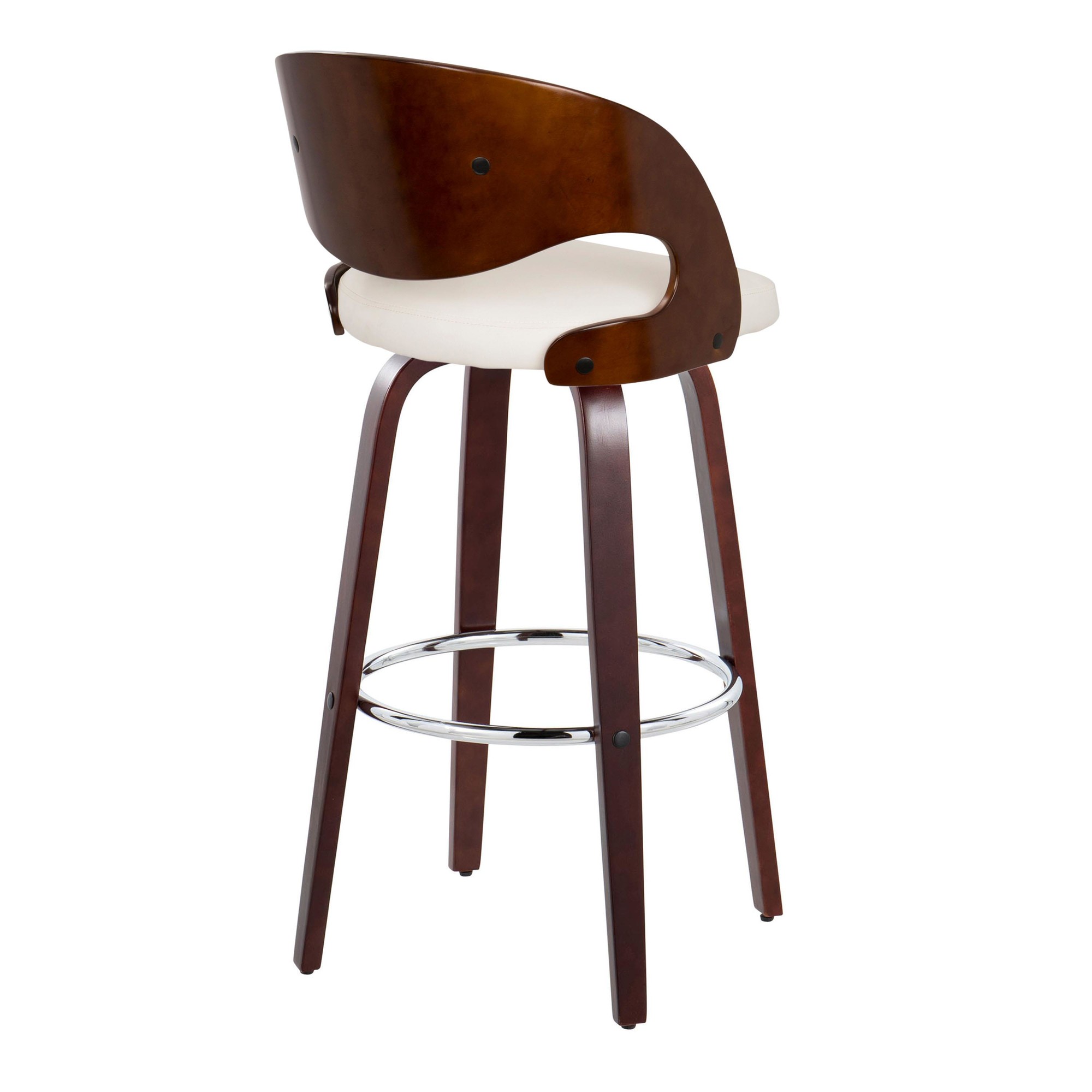 Pino-30-Inch-Mid-Century-Modern-Mahogany-Barstool-White-Faux-Leather-Set-of-2-7
