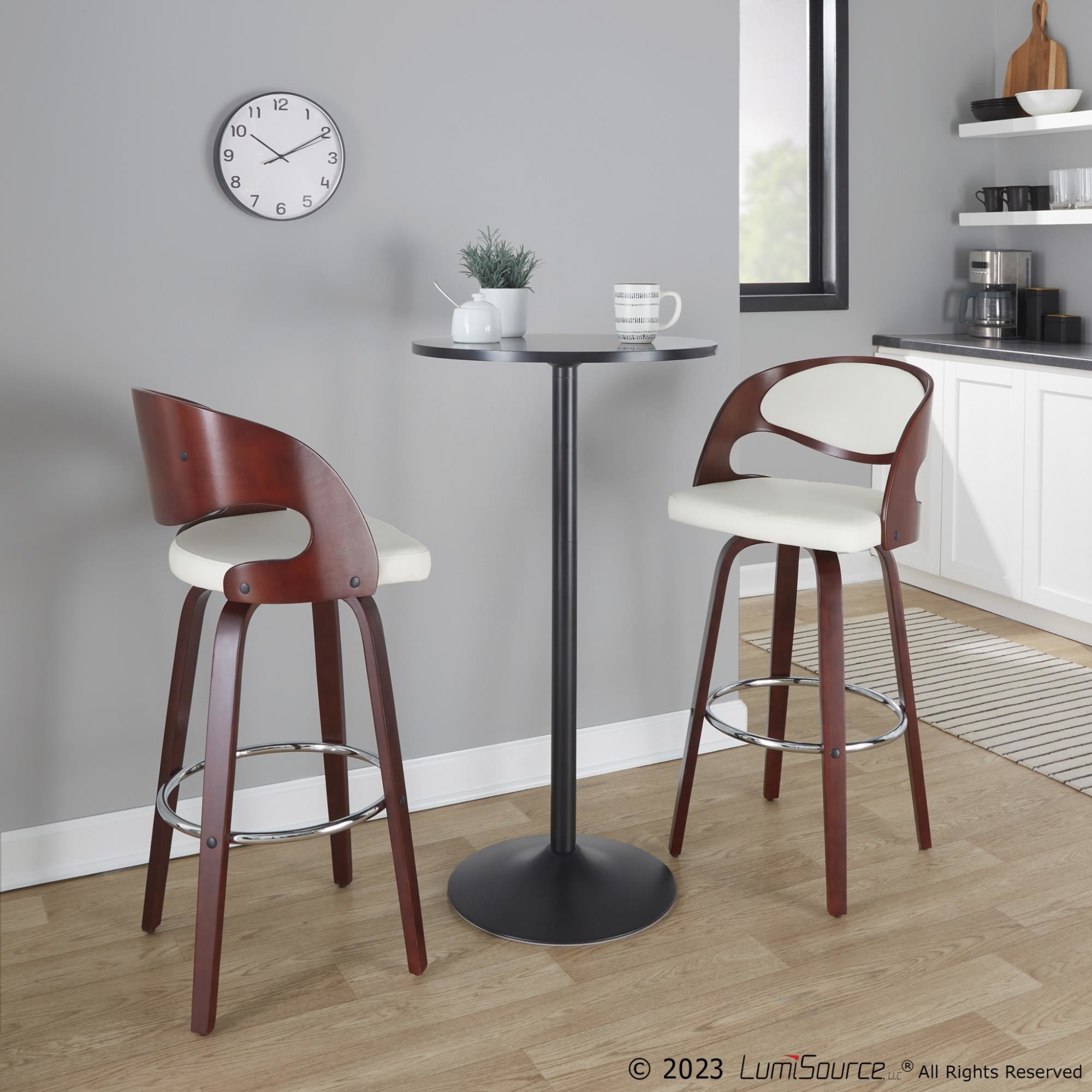 Pino-30-Inch-Mid-Century-Modern-Mahogany-Barstool-White-Faux-Leather-Set-of-2