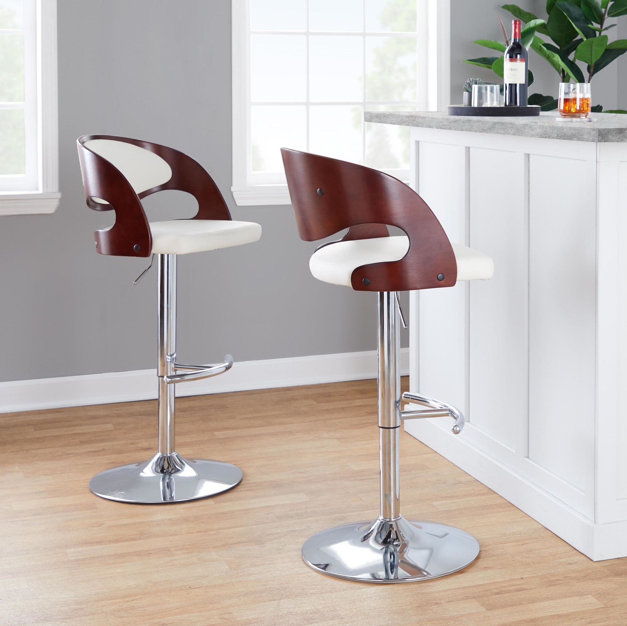 Pino-Chrome-Mahogany-Mid-Century-Modern-Adjustable-Barstools-Set-of-2-1