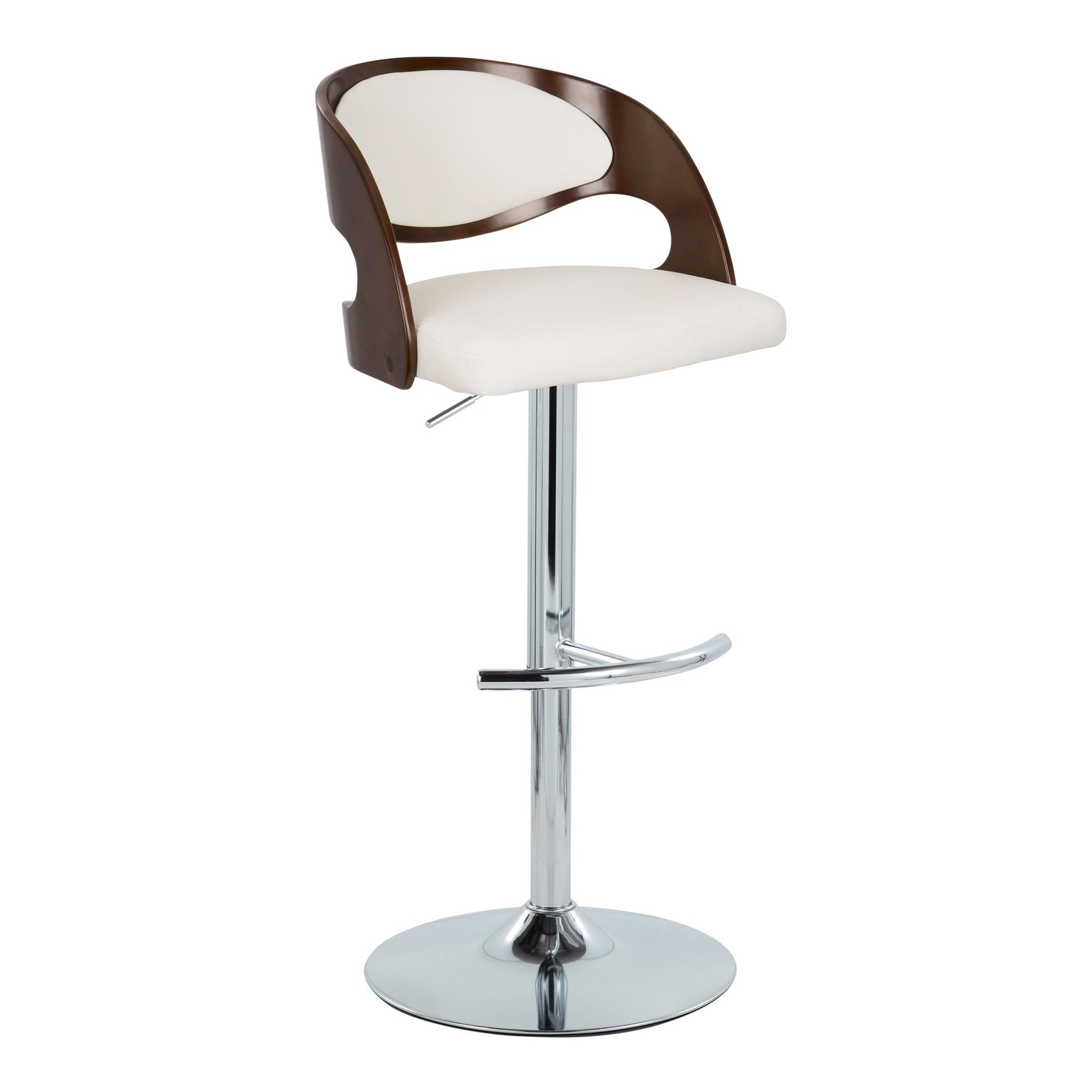 Pino-Chrome-Mahogany-Mid-Century-Modern-Adjustable-Barstools-Set-of-2-3