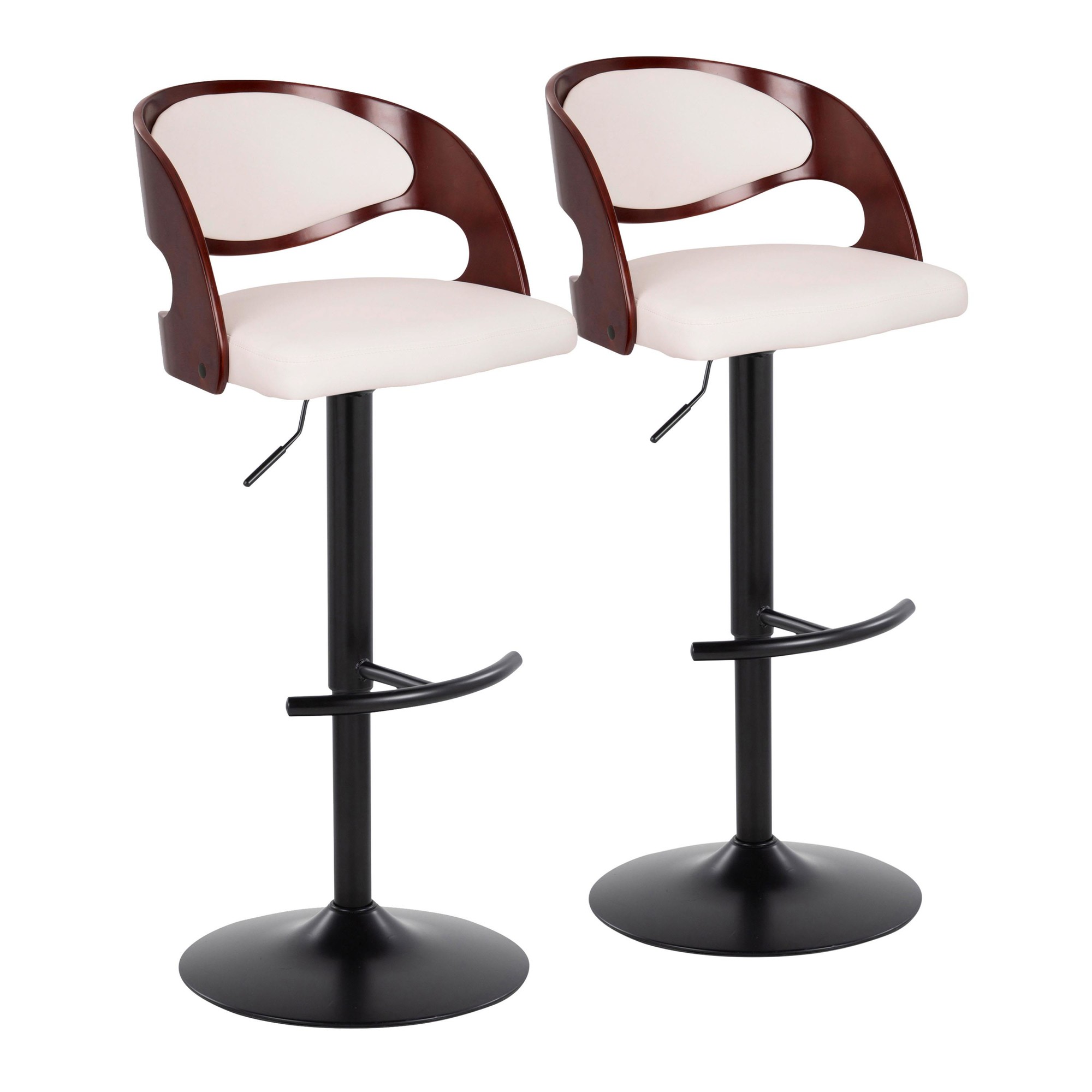 Pino-Mid-Century-Modern-Black-and-White-Swivel-Barstools-Set-of-2-2