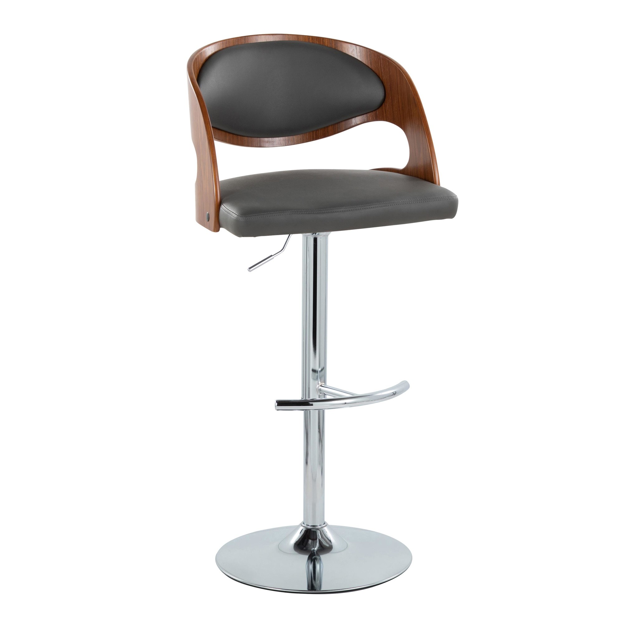 Pino-Mid-Century-Modern-Chrome-and-Walnut-Adjustable-Barstools-Set-of-2-3