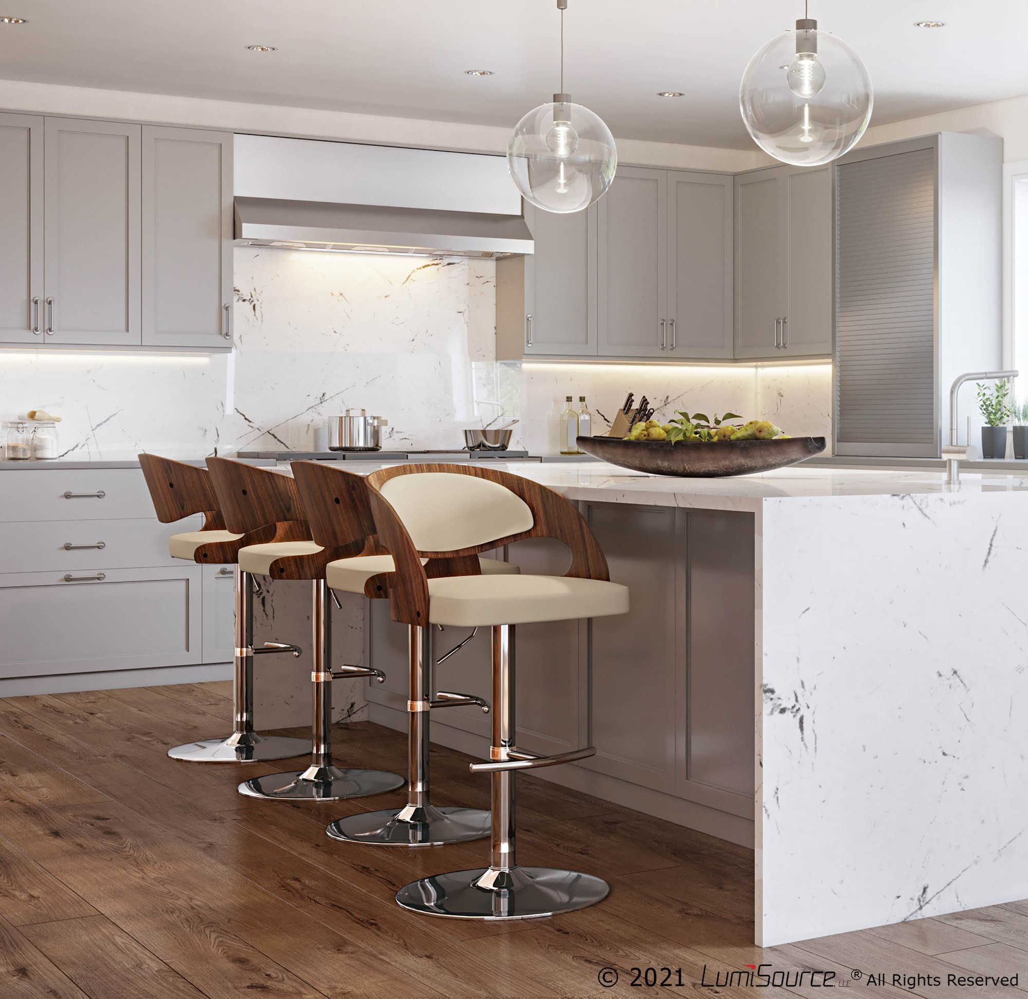 Pino-Mid-Century-Modern-Walnut-and-Cream-Bar-Stools-Set-of-2