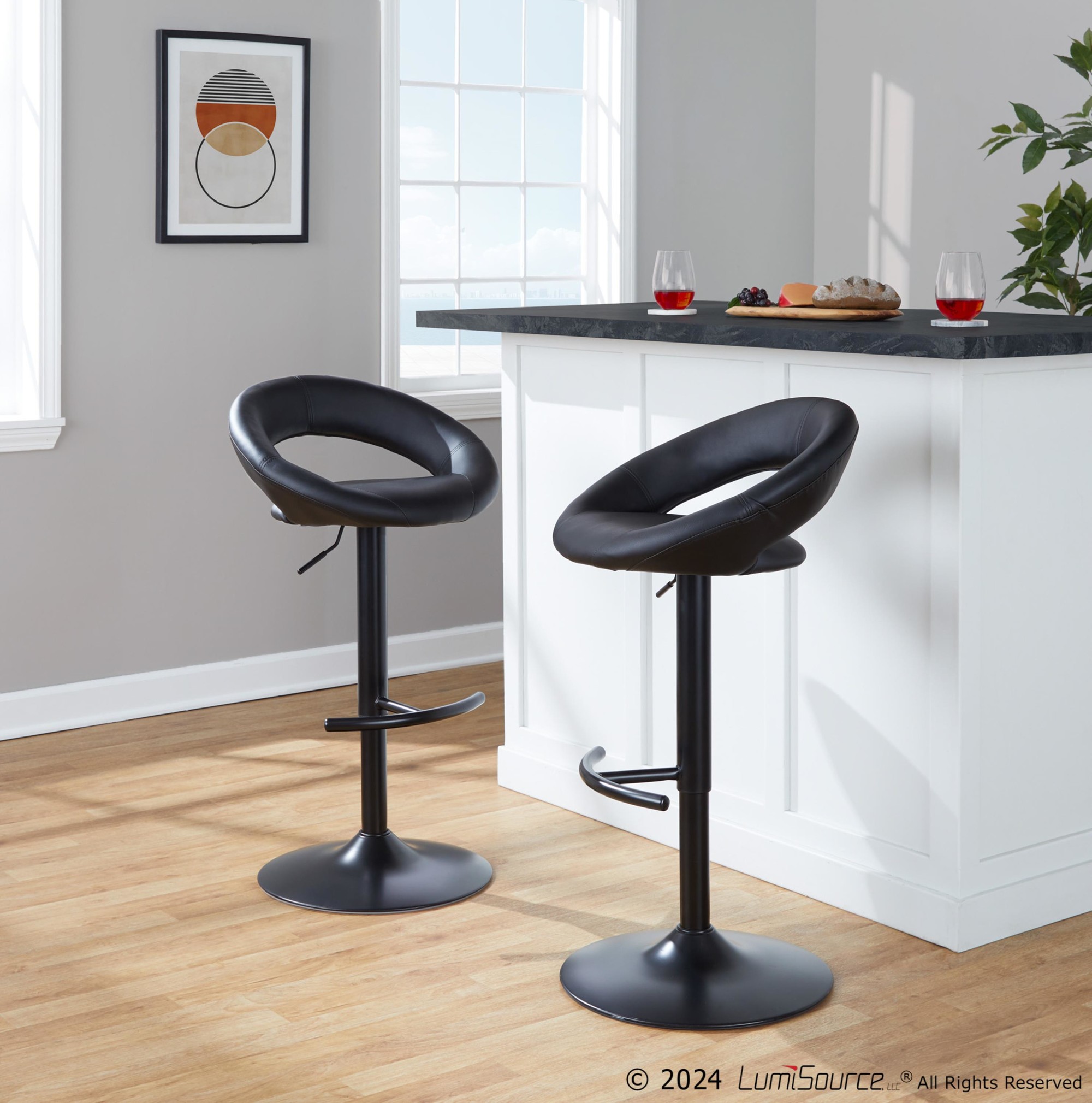 Posh-Black-Faux-Leather-Contemporary-Swivel-Barstools-Set-of-2-1
