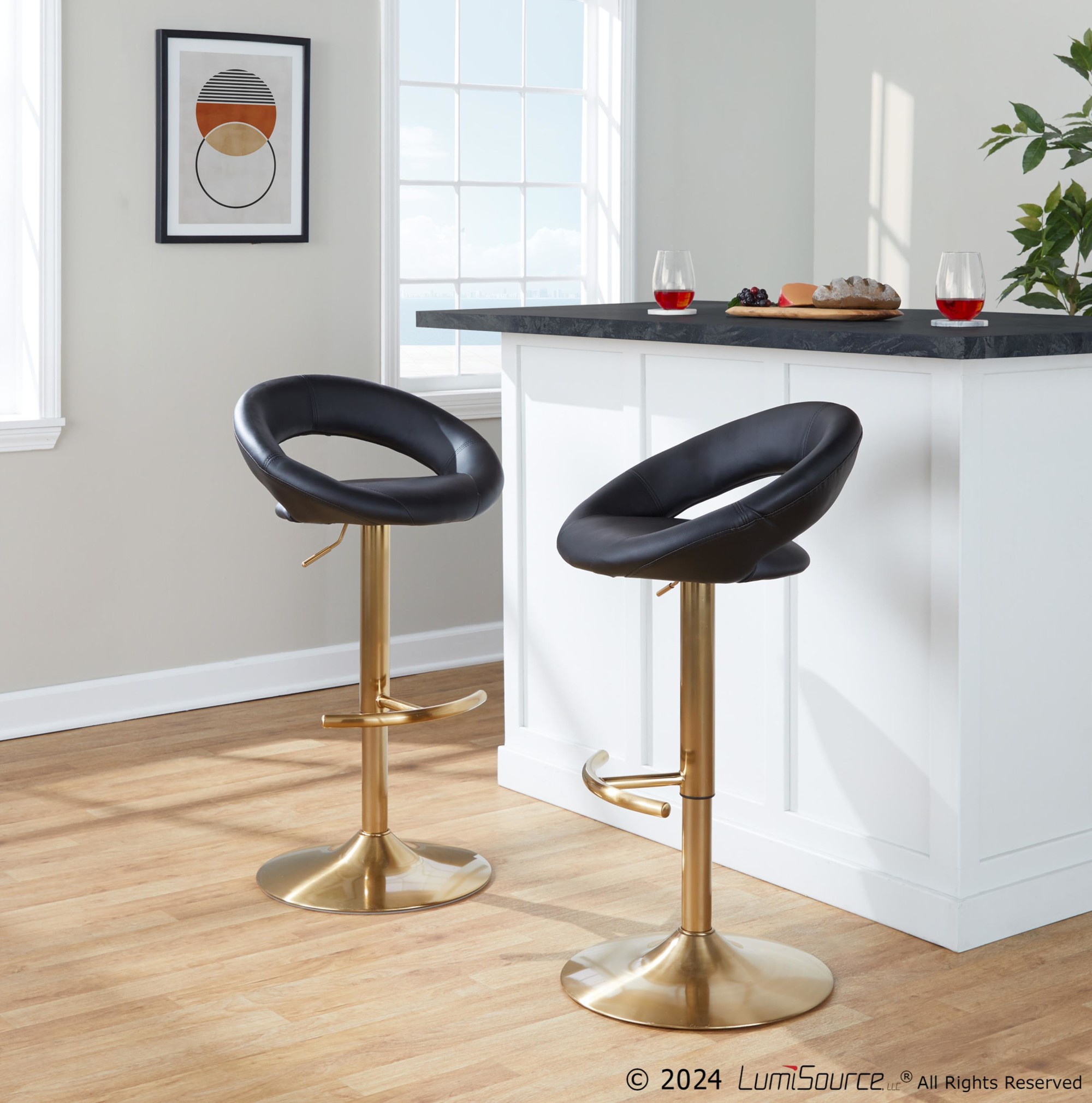 Posh-Gold-and-Black-Swivel-Adjustable-Bar-Stools-Set-of-2-1