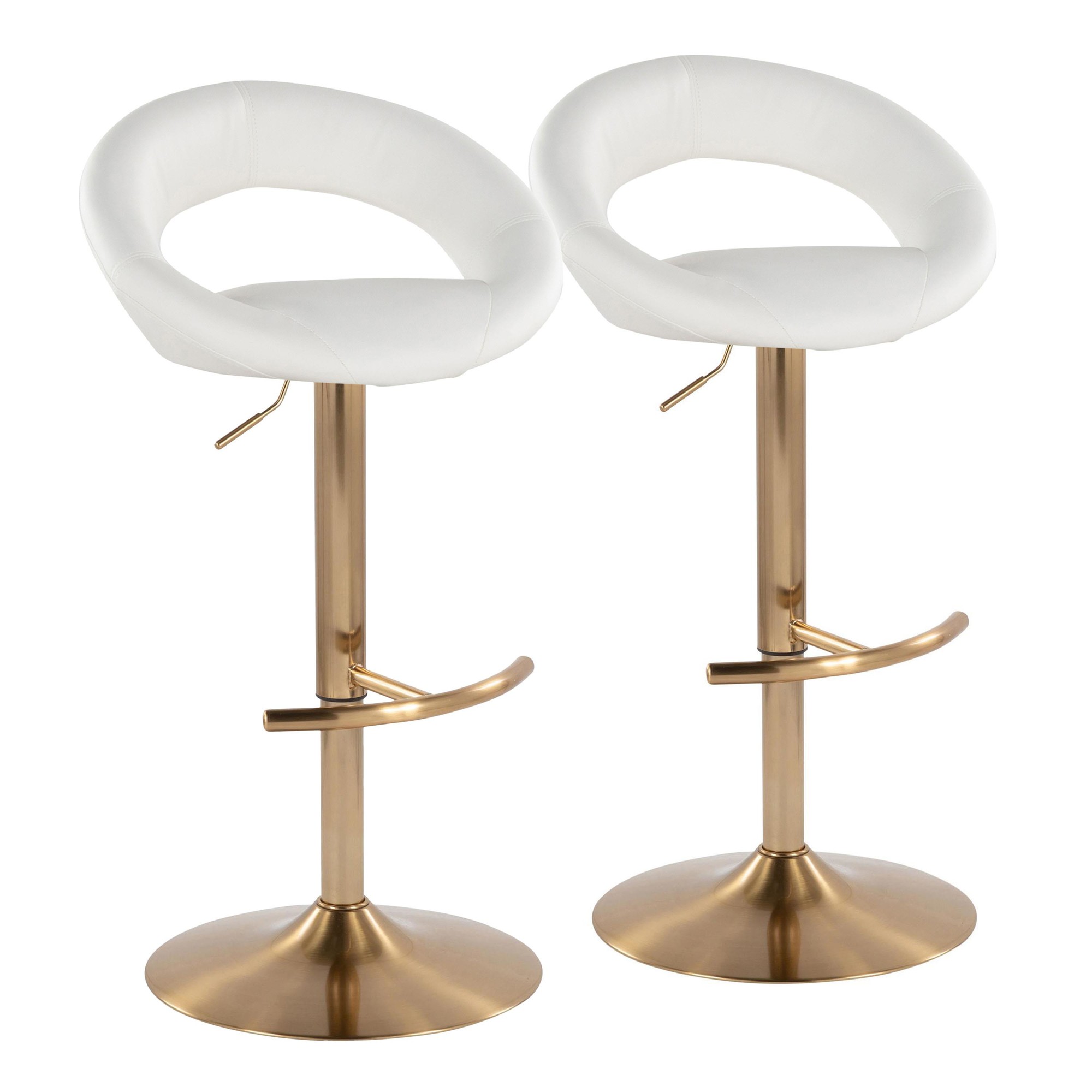 Posh-Gold-and-White-Contemporary-Swivel-Barstools-Set-of-2-4