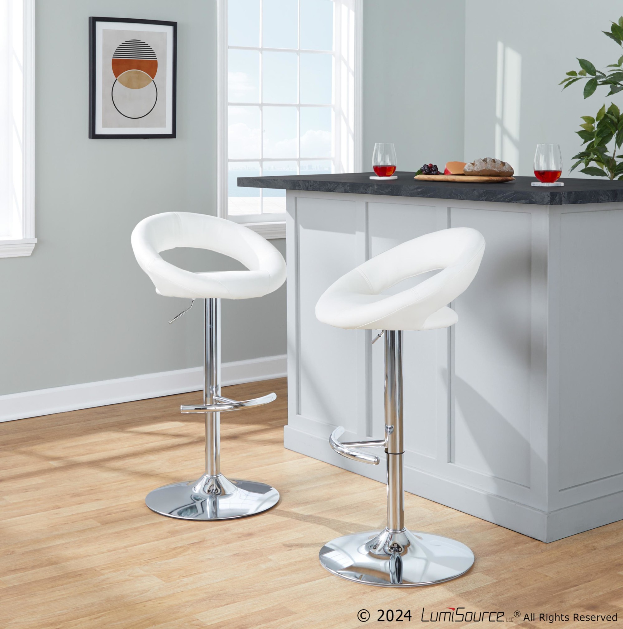 Posh-White-Faux-Leather-Chrome-Contemporary-Swivel-Bar-Stools-Set-of-2-2