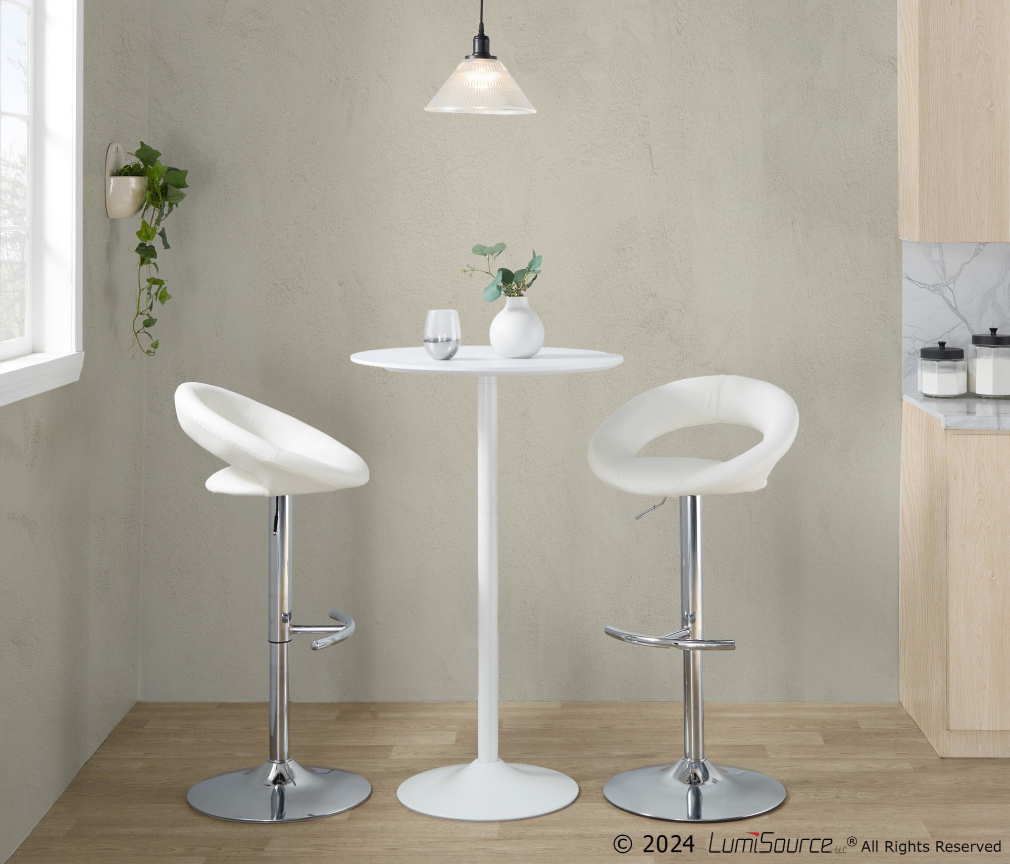 Posh-White-Faux-Leather-Chrome-Contemporary-Swivel-Bar-Stools-Set-of-2