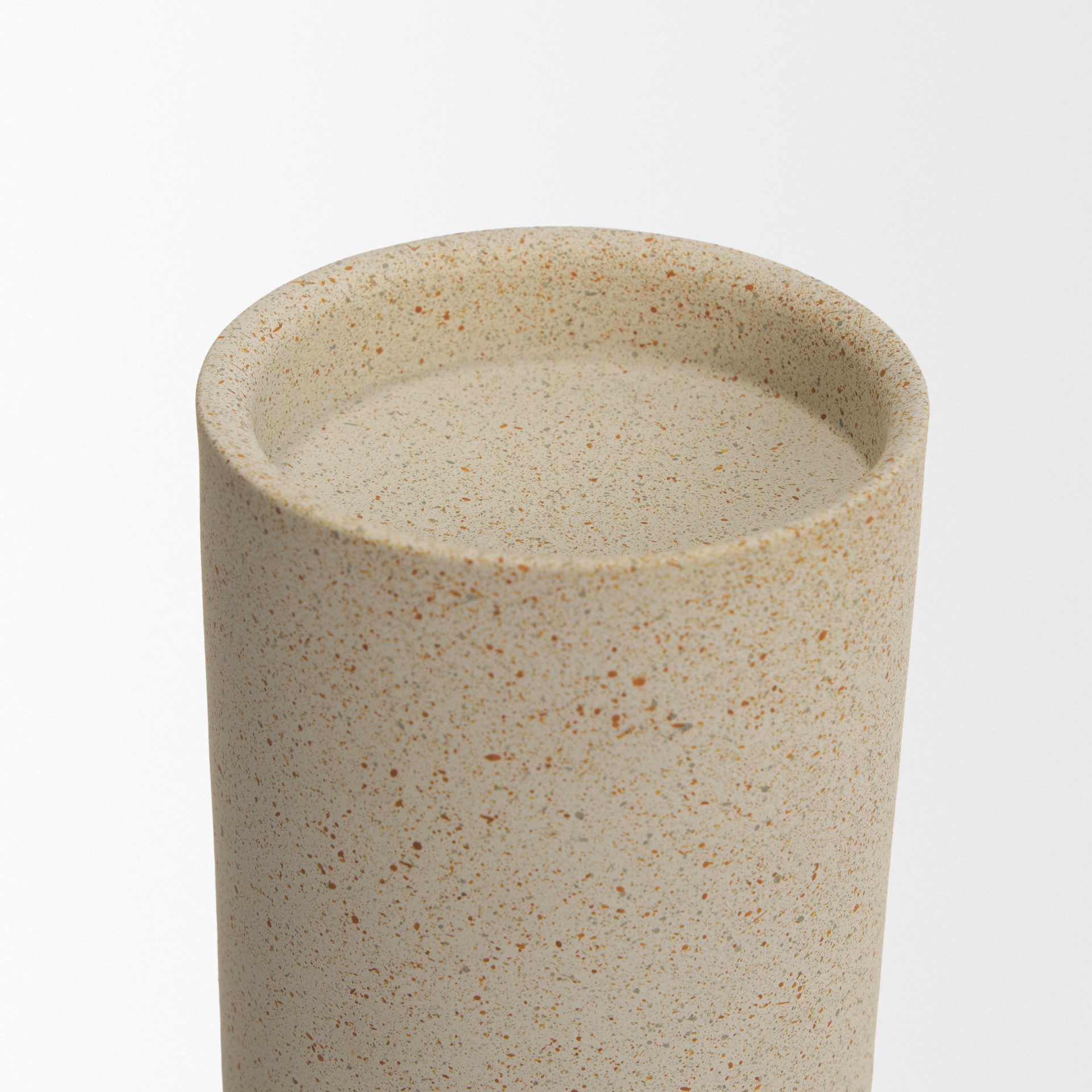 Qamra-Medium-Beige-Textured-Metal-Pillar-Candle-Holder-Candle-Holder-5