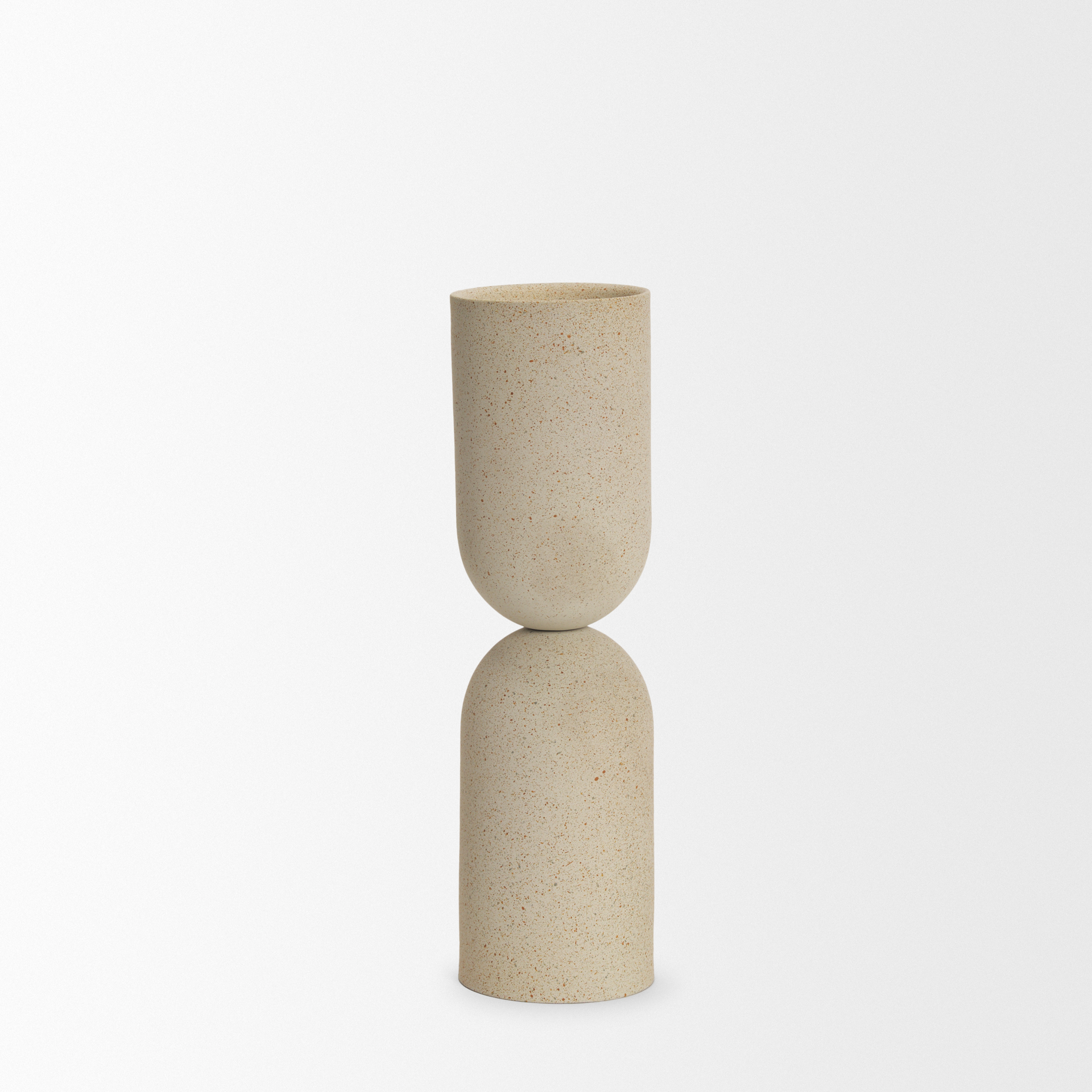 Qamra-Tall-Beige-Textured-Metal-Pillar-Candle-Holder-Candle-Holder-4