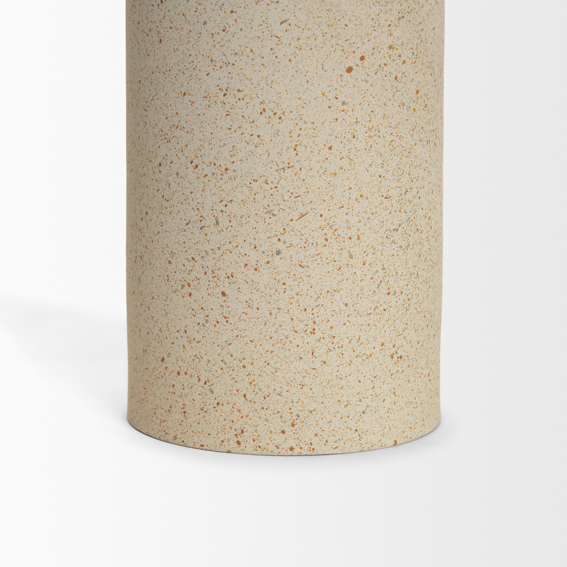 Qamra-Tall-Beige-Textured-Metal-Pillar-Candle-Holder-Candle-Holder-7