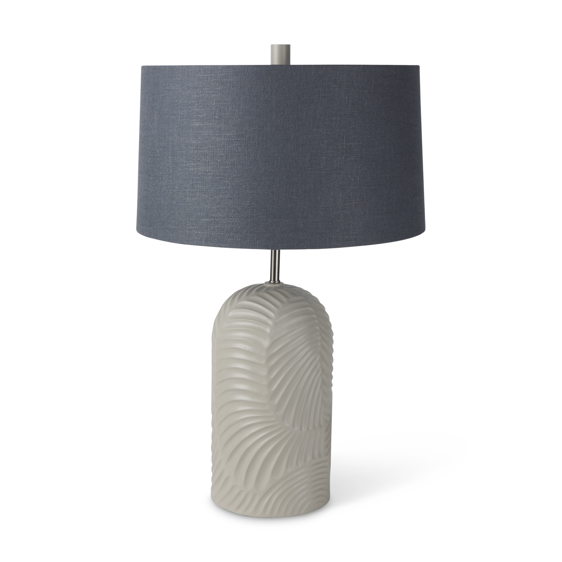Quinn-19.0L-x-19.0W-x-24.6H-Beige-Base-WNavy-Fabric-Shade-Table-Lamp