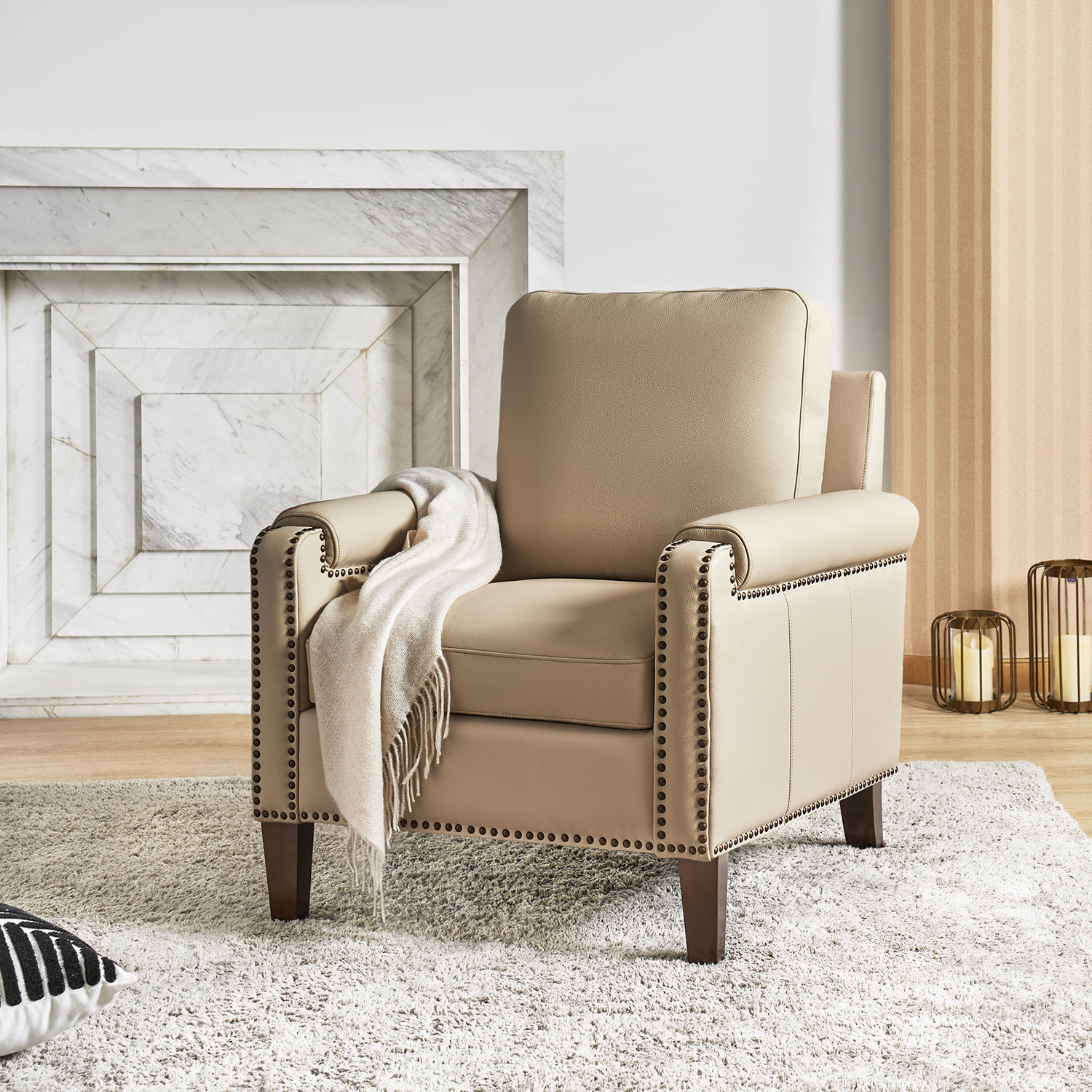 Raimund-Beige-Genuine-Leather-Nailhead-Trim-Armchair