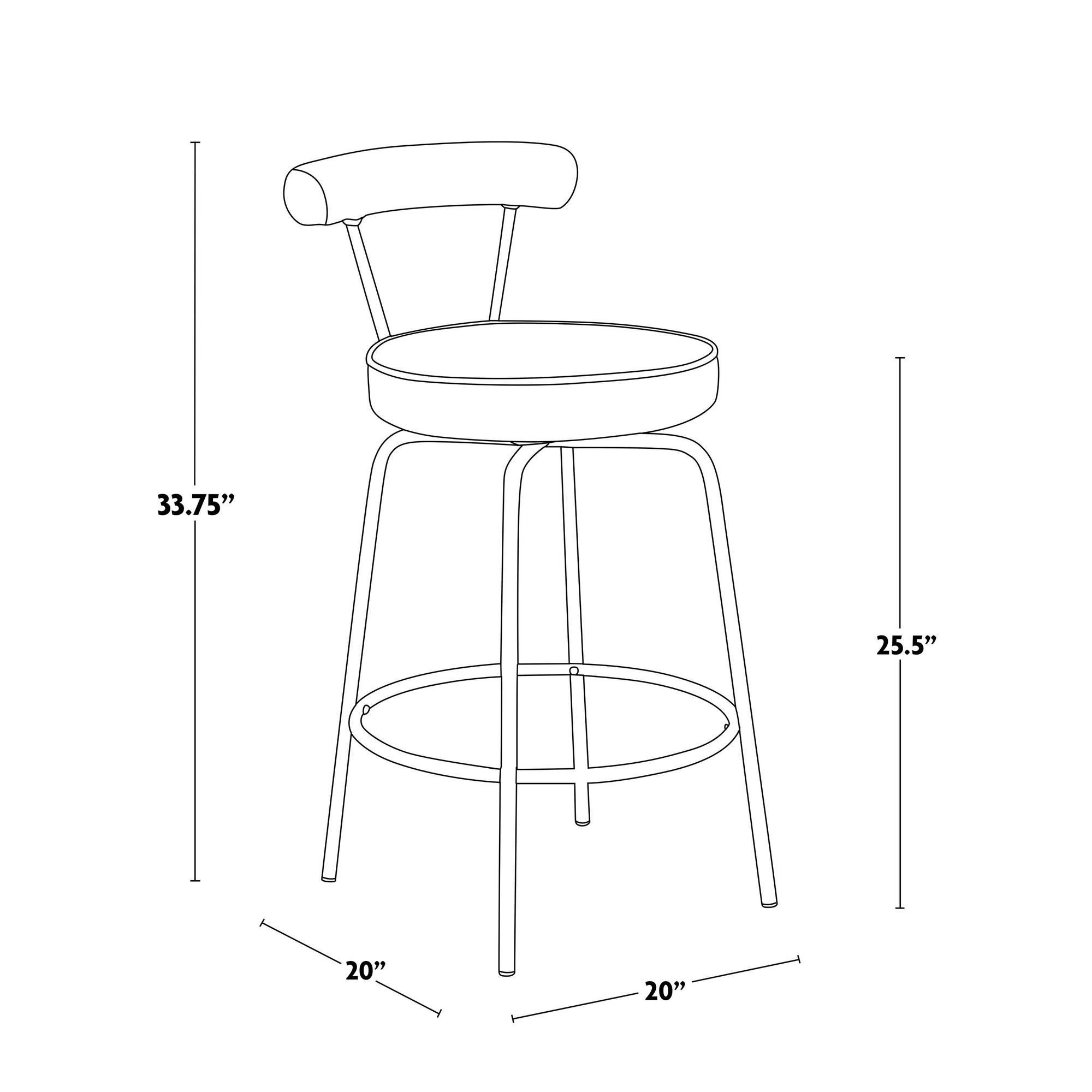 Rhonda-26-Inch-Gold-Art-Deco-Black-Faux-Leather-Stools-Set-of-2-9