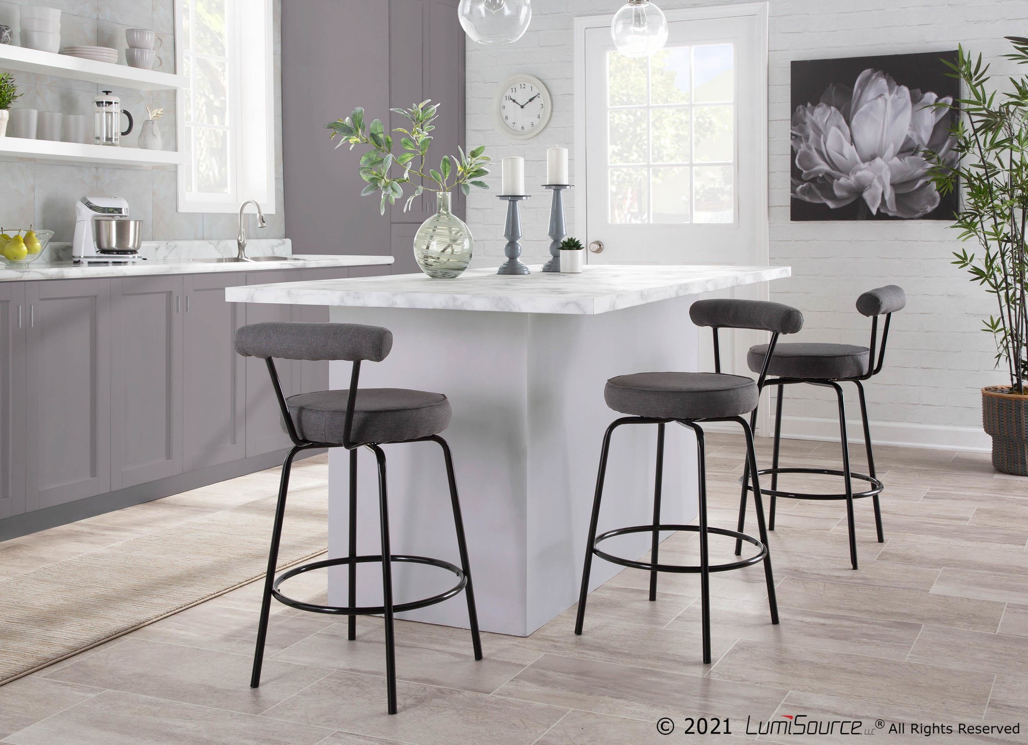 Rhonda-Art-Deco-Black-Steel-Charcoal-Fabric-Counter-Stools-Set-of-2