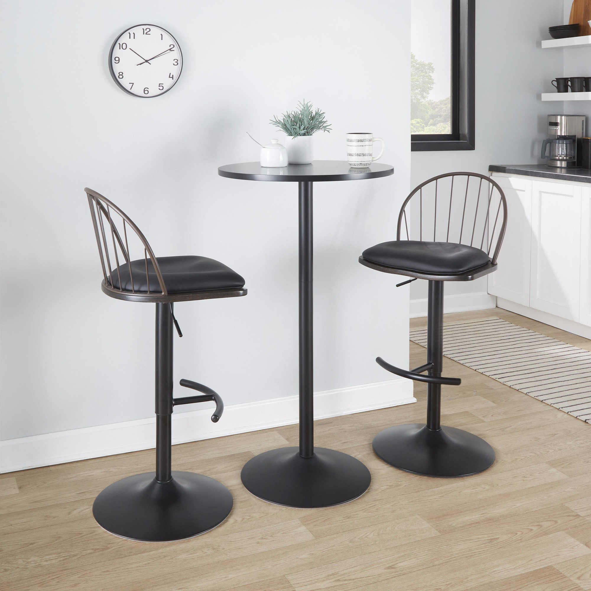 Riley-Farmhouse-Adjustable-Swivel-Barstool-BlackBronze-Wood-Set-of-2-2