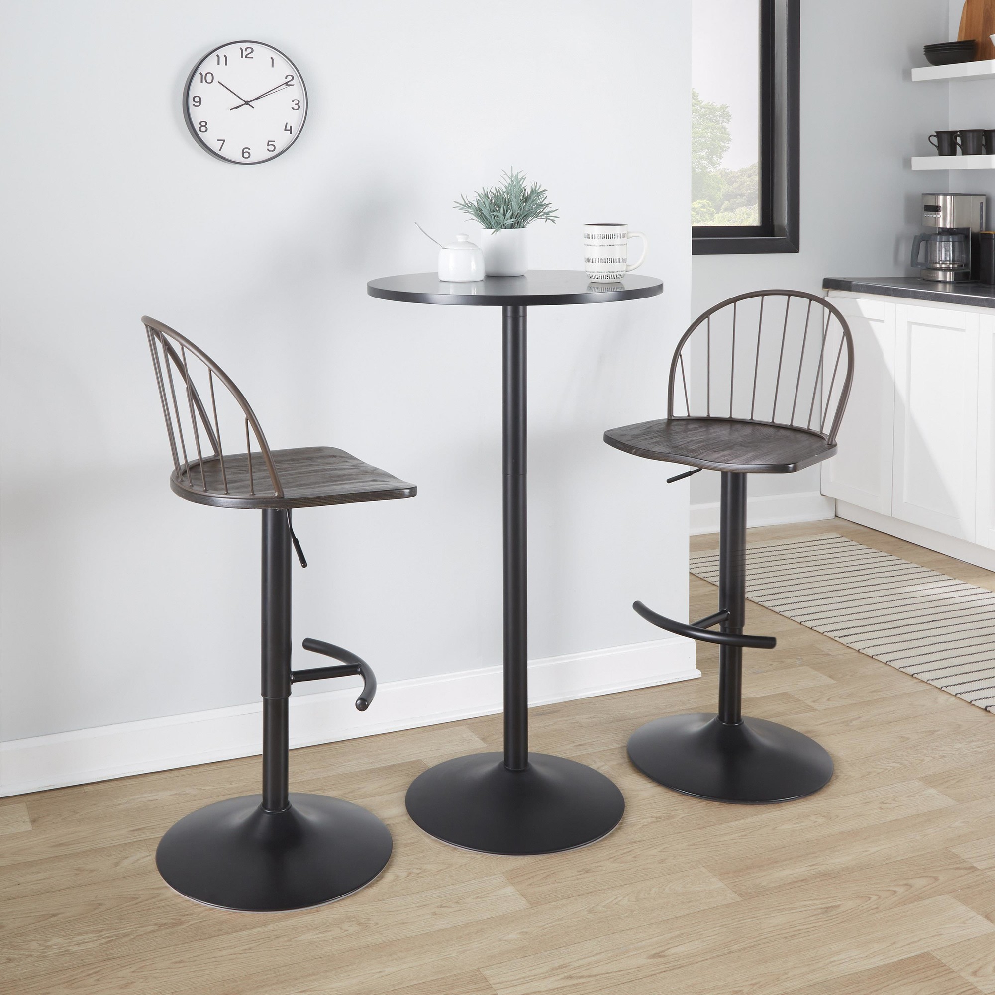 Riley-Farmhouse-Adjustable-Swivel-Barstool-BlackBronze-Wood-Set-of-2-3