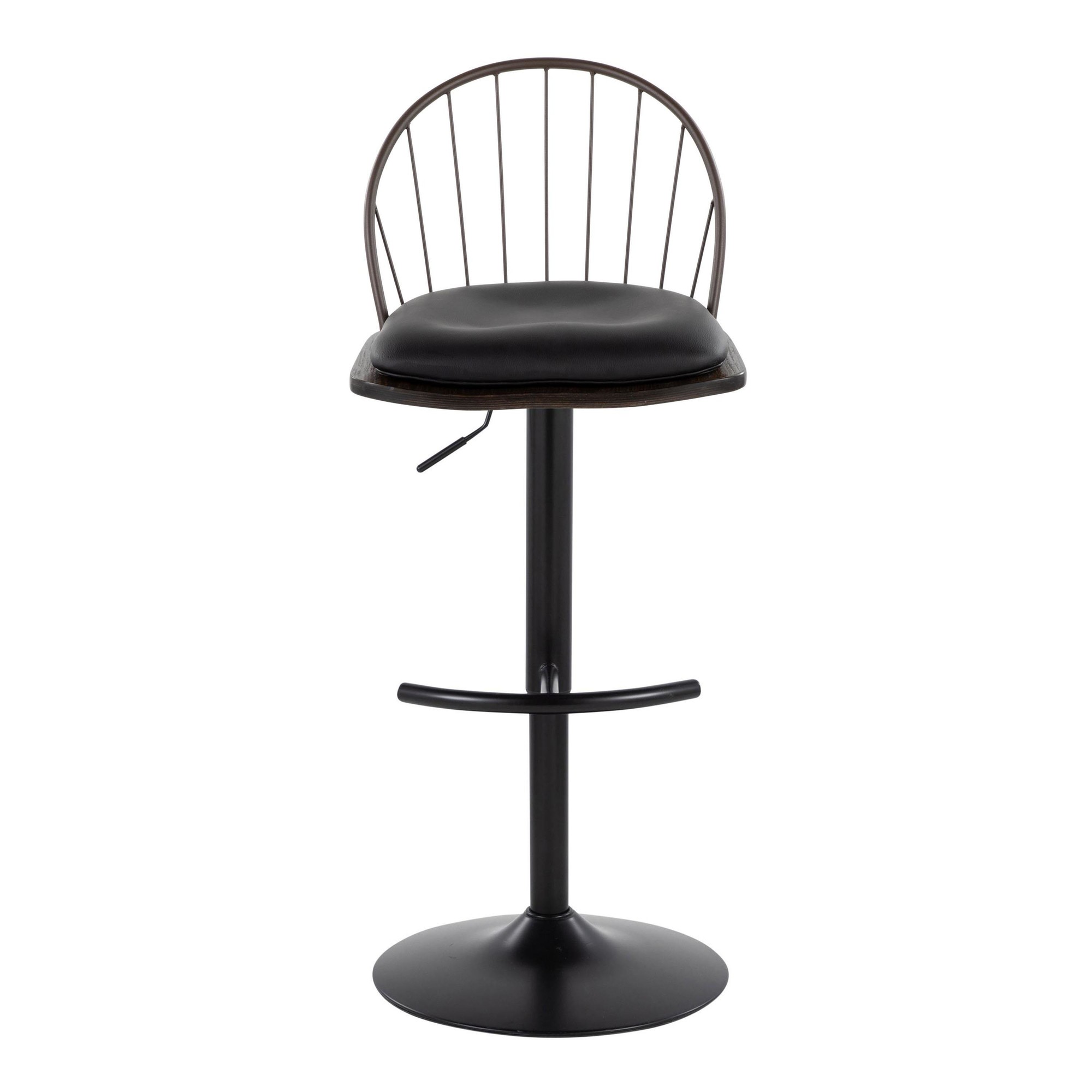 Riley-Farmhouse-Adjustable-Swivel-Barstool-BlackBronze-Wood-Set-of-2-9
