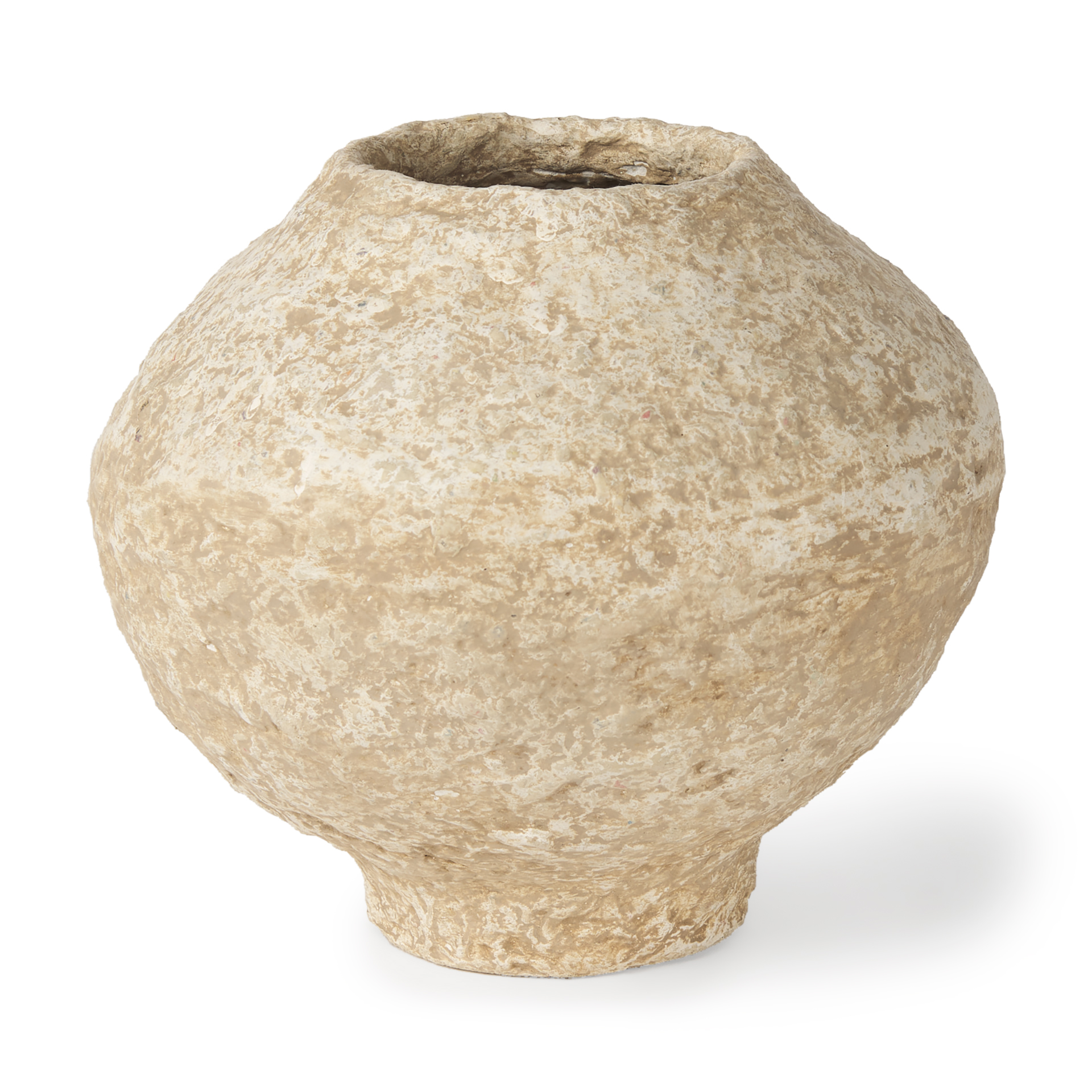 Ritu-Small-Beige-Paper-Mache-Pot-Vase