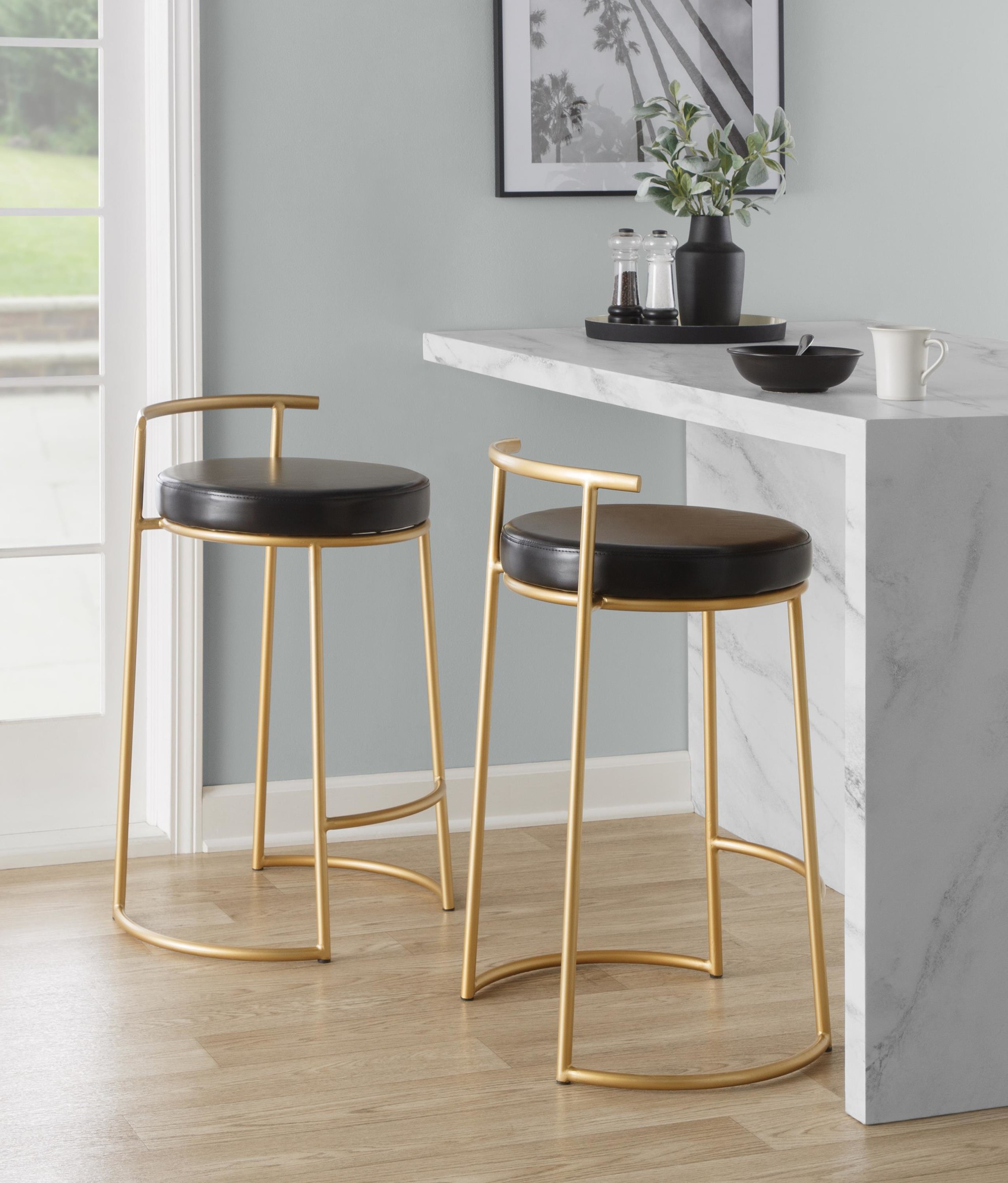 Round-Fuji-26-Inch-Gold-and-Black-Contemporary-Counter-Stools-Set-of-2