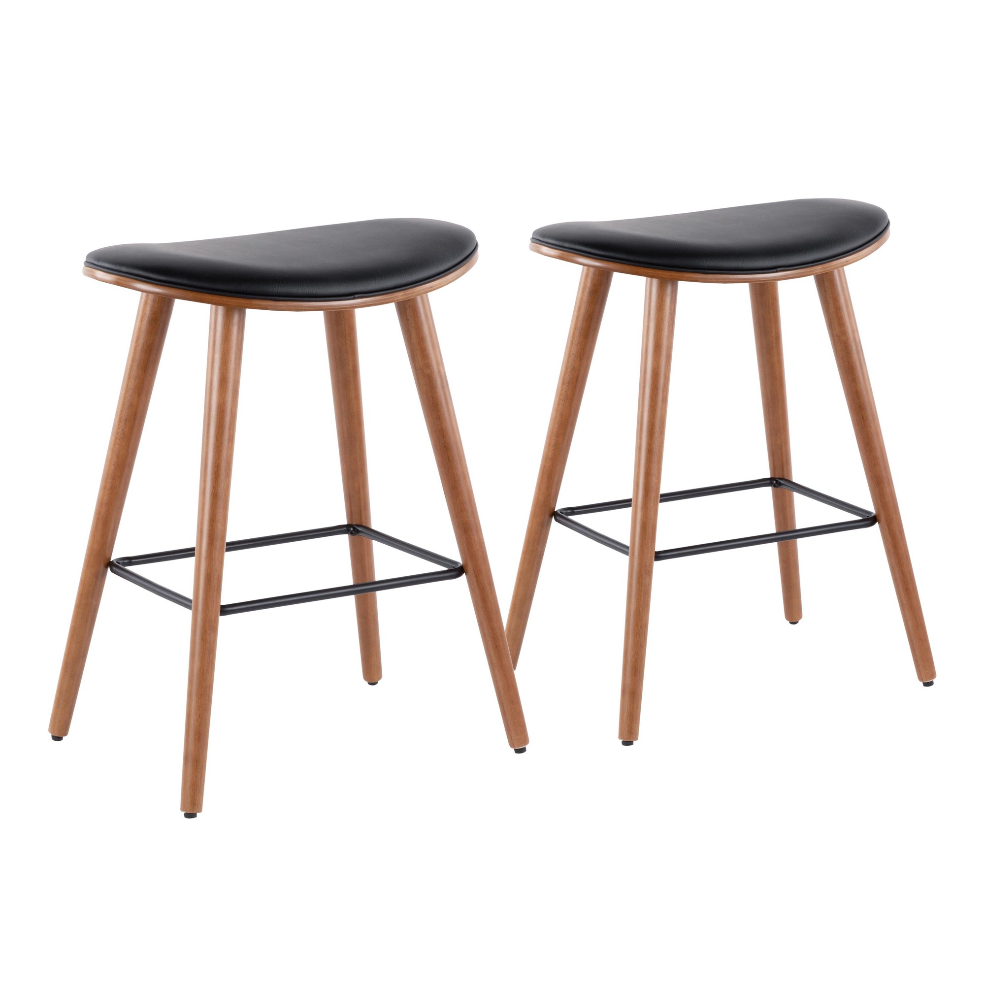 Saddle-Walnut-Black-Faux-Leather-26-Inch-Counter-Stools-Set-of-2-3