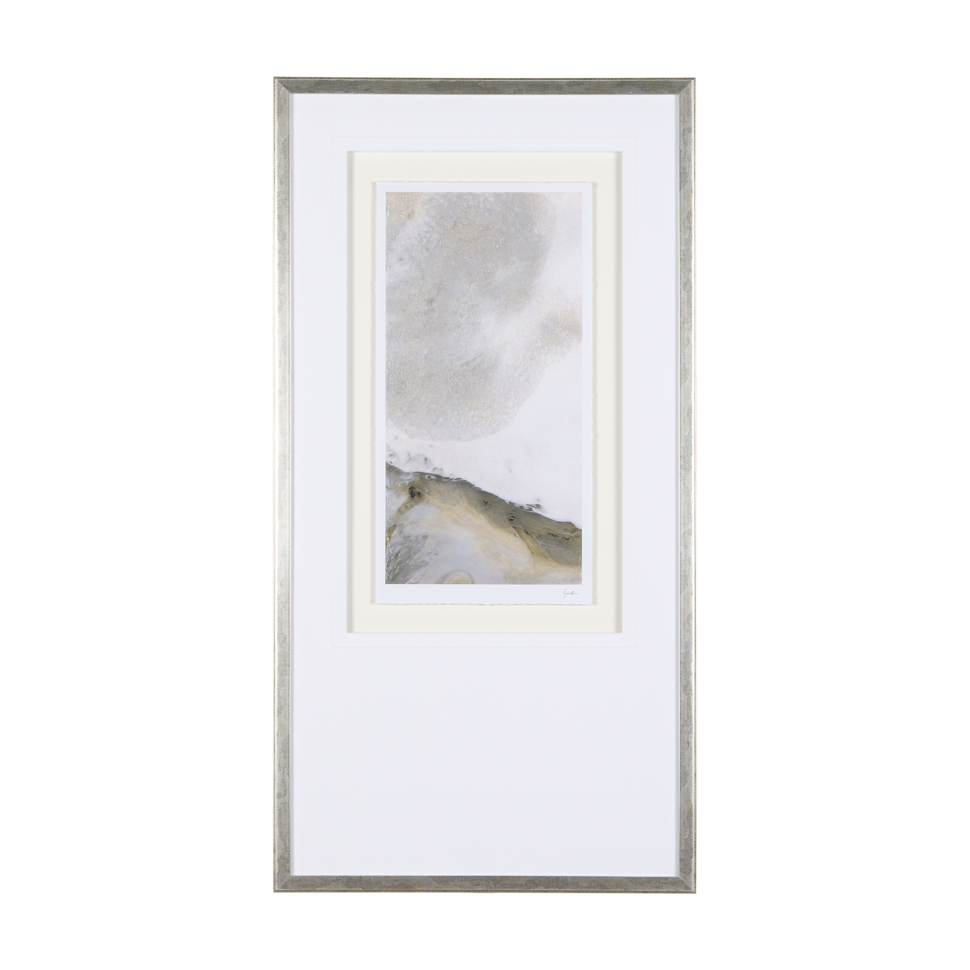 Sandy-Waves-I-by-Mercana-Studio-a-Hand-Embelished-Textured-Framed-Art-Print-Matted-under-Glass
