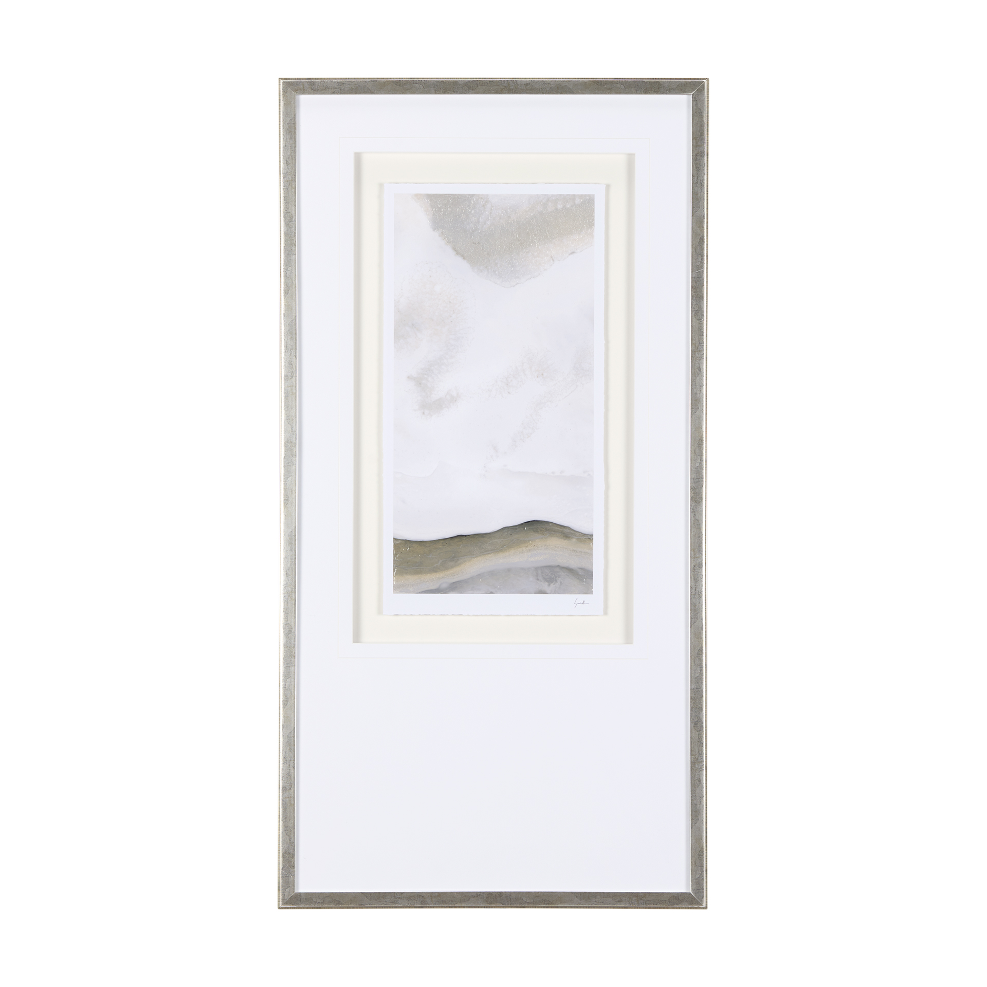 Sandy-Waves-II-by-Mercana-Studio-a-Hand-Embelished-Textured-Framed-Art-Print-Matted-under-Glass