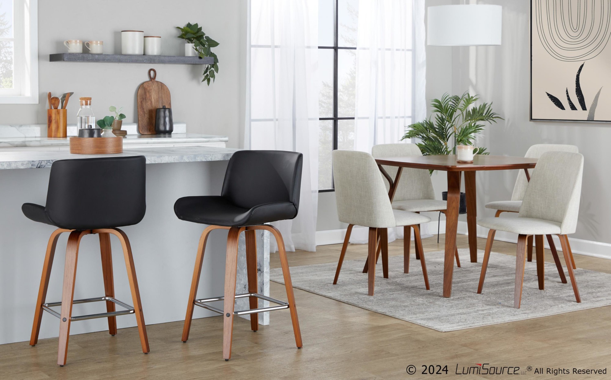 Santi-25-Inch-Black-Faux-Leather-Mid-Century-Swivel-Stools-Set-of-2-1
