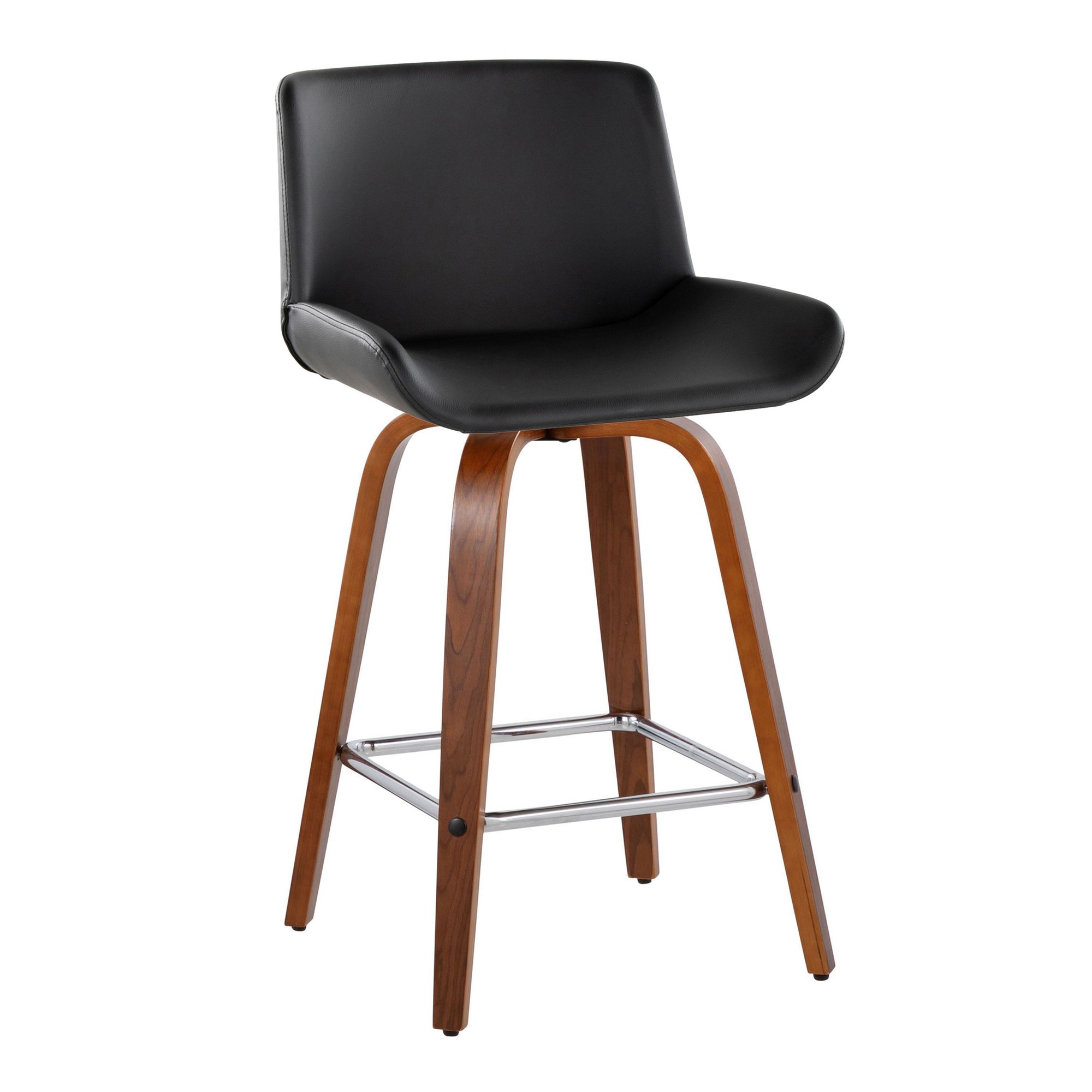 Santi-25-Inch-Black-Faux-Leather-Mid-Century-Swivel-Stools-Set-of-2-3