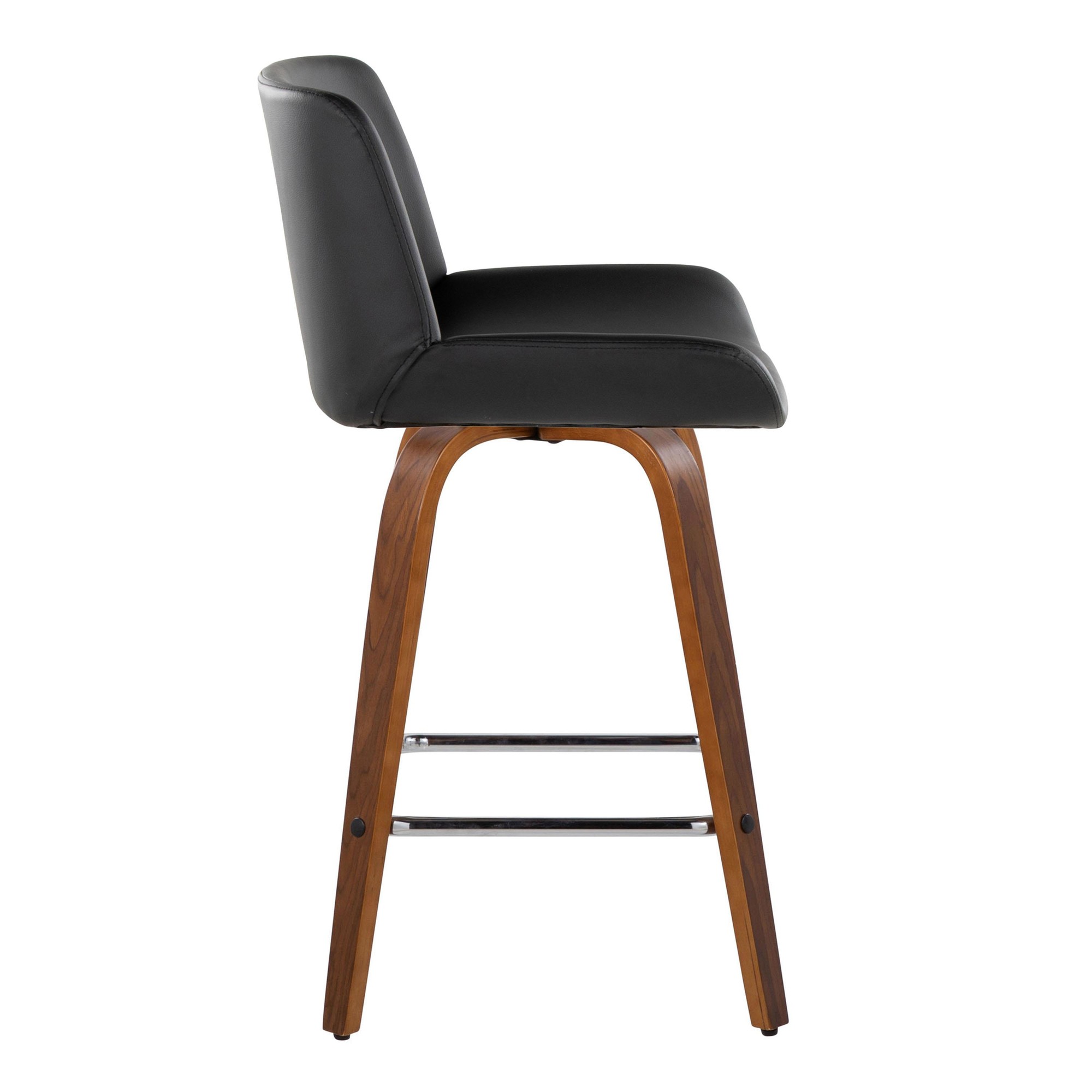 Santi-25-Inch-Black-Faux-Leather-Mid-Century-Swivel-Stools-Set-of-2-4