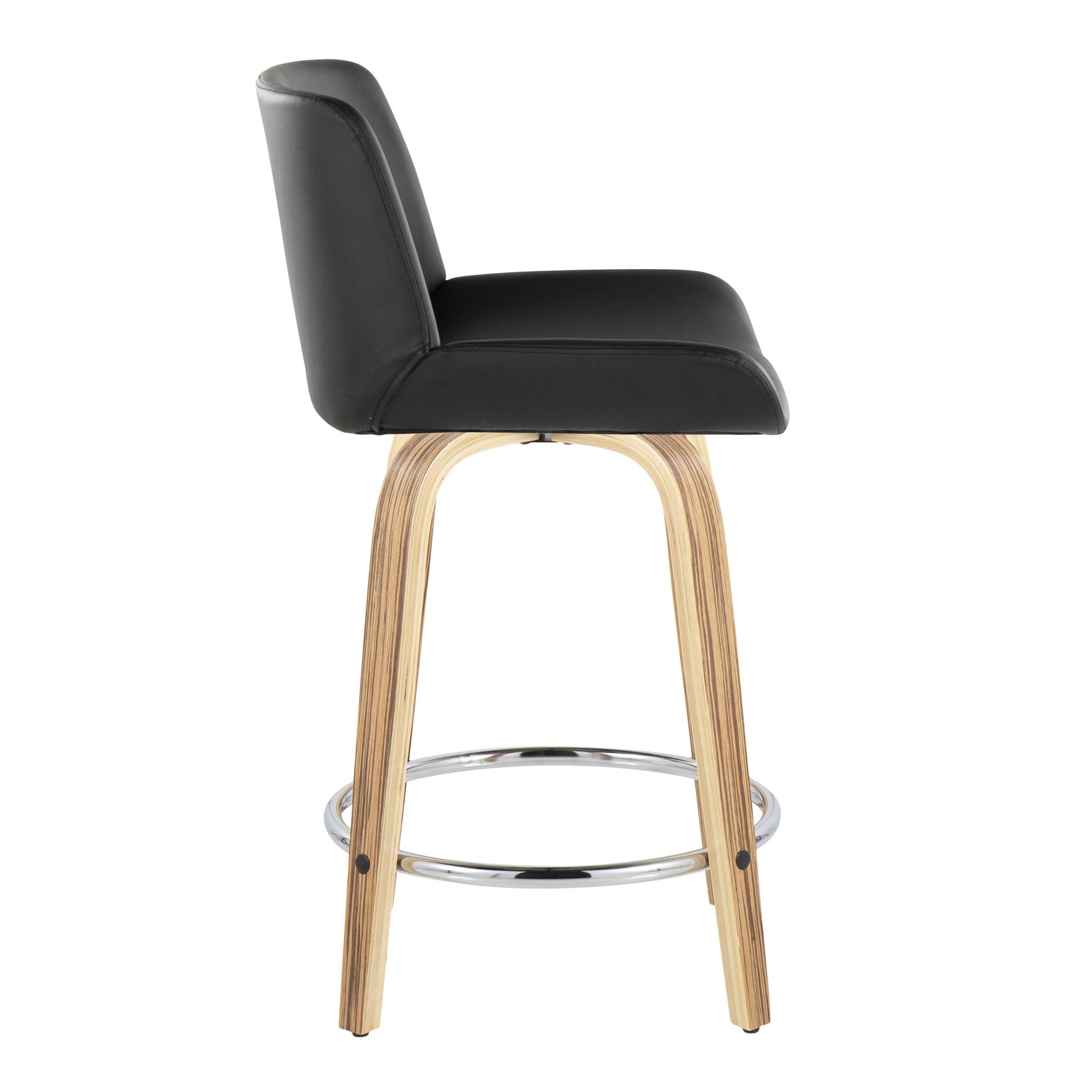 Santi-Zebra-Wood-Black-Faux-Leather-Modern-Counter-Stools-24-Set-of-2-4