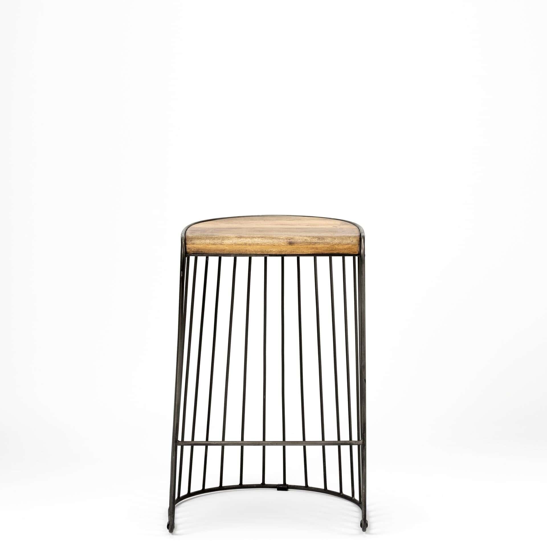 Seagram-25.6-Seat-Height-Brown-Wood-Seat-Black-Metal-Frame-Stool-2