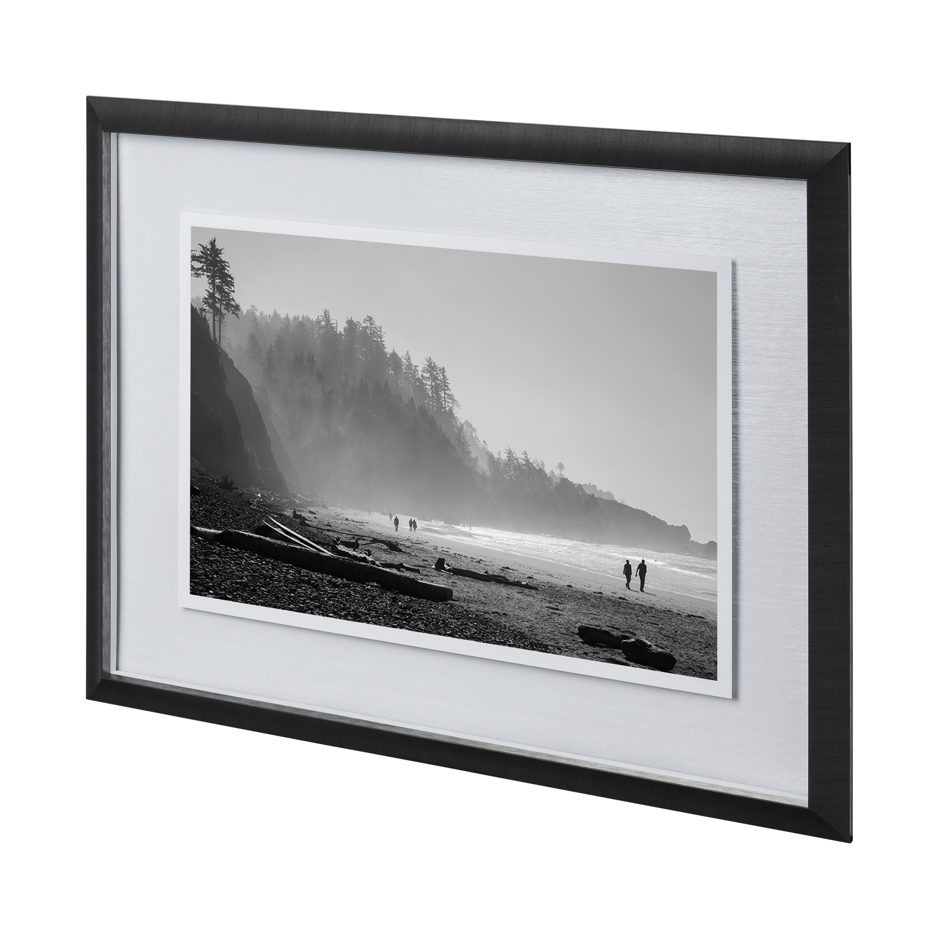 Shoreland-IV-by-Melissa-McClain-a-Hand-Embelished-Textured-Framed-Art-Print-Matted-under-Glass