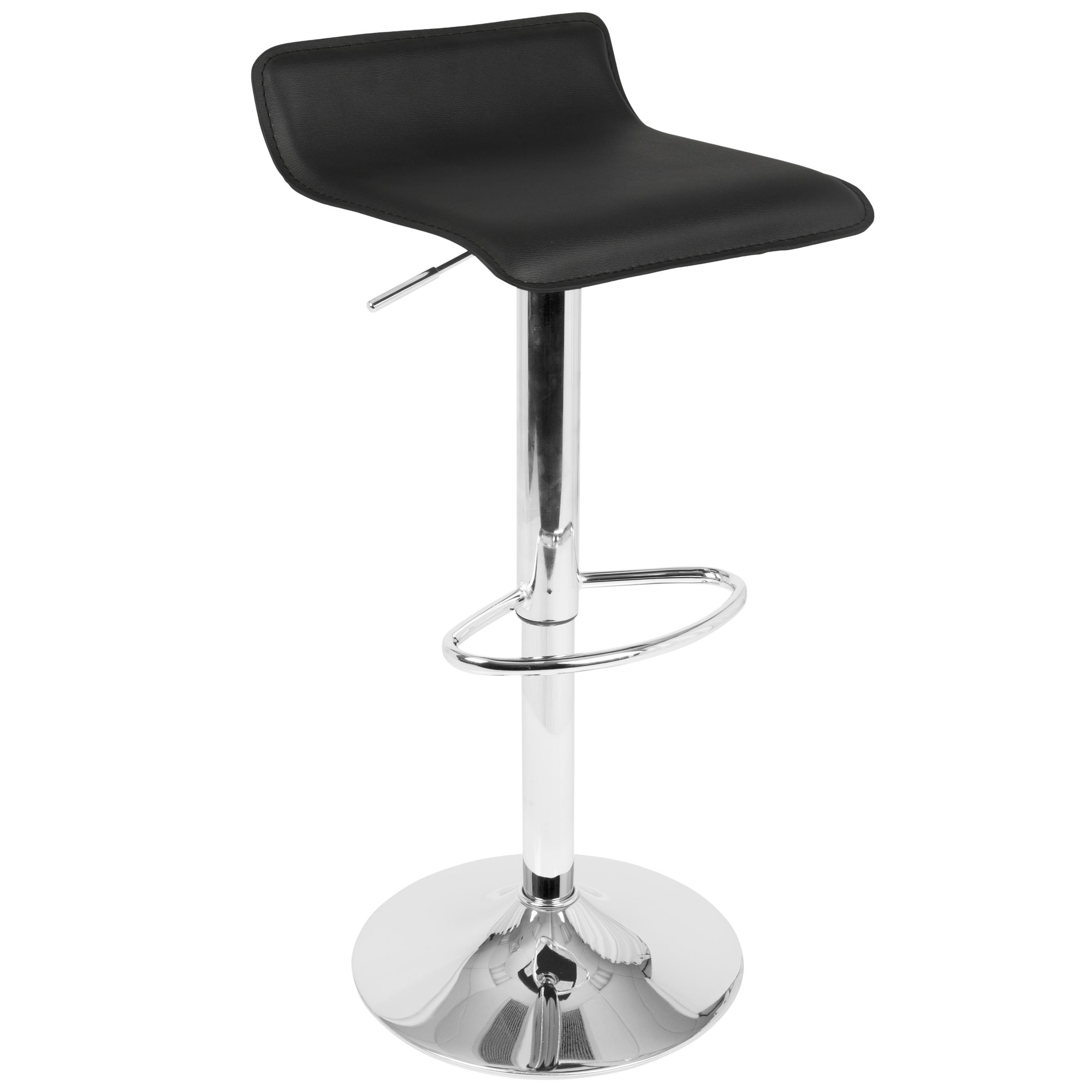 Spyra-Ale-Contemporary-Adjustable-Chrome-Bar-Set-with-Light-Up-Acrylic-Tabletop-and-Black-PVC-3-Piece-4