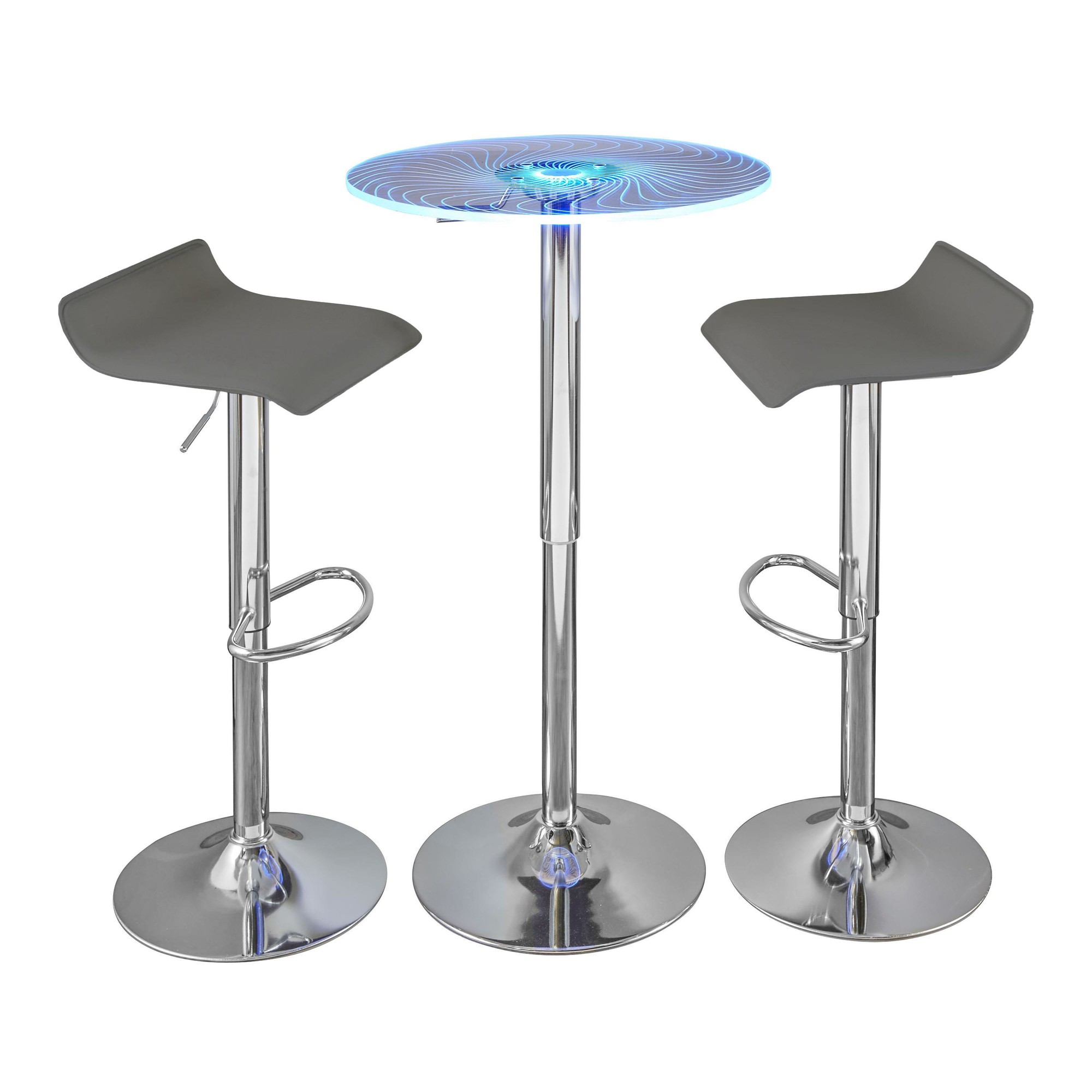 Spyra-Ale-Contemporary-Adjustable-Chrome-Bar-Set-with-Light-Up-Acrylic-Tabletop-and-Grey-Stools-Set-of-3-1
