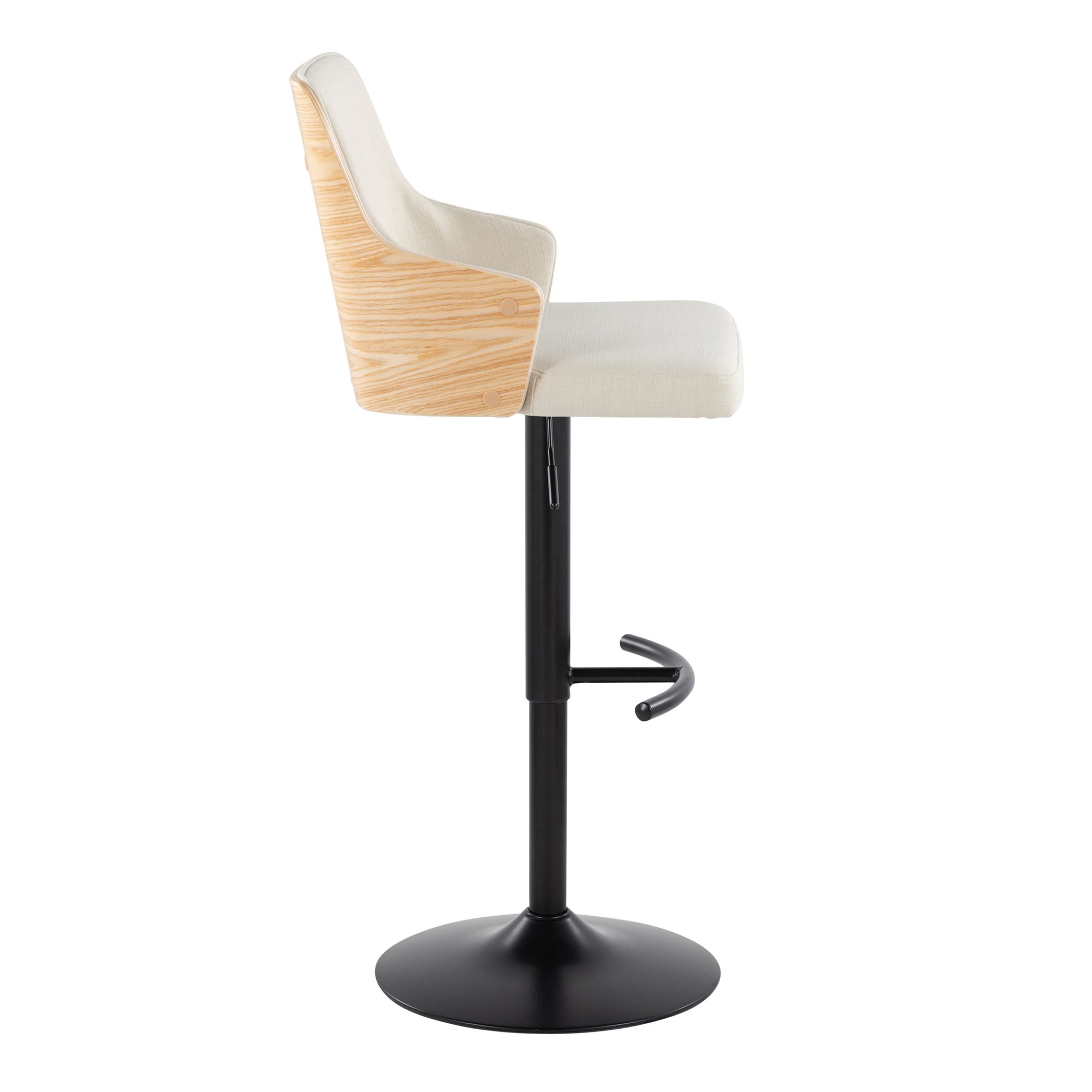 Stella-Black-Metal-Cream-Fabric-Contemporary-Swivel-Barstools-Set-of-2-4
